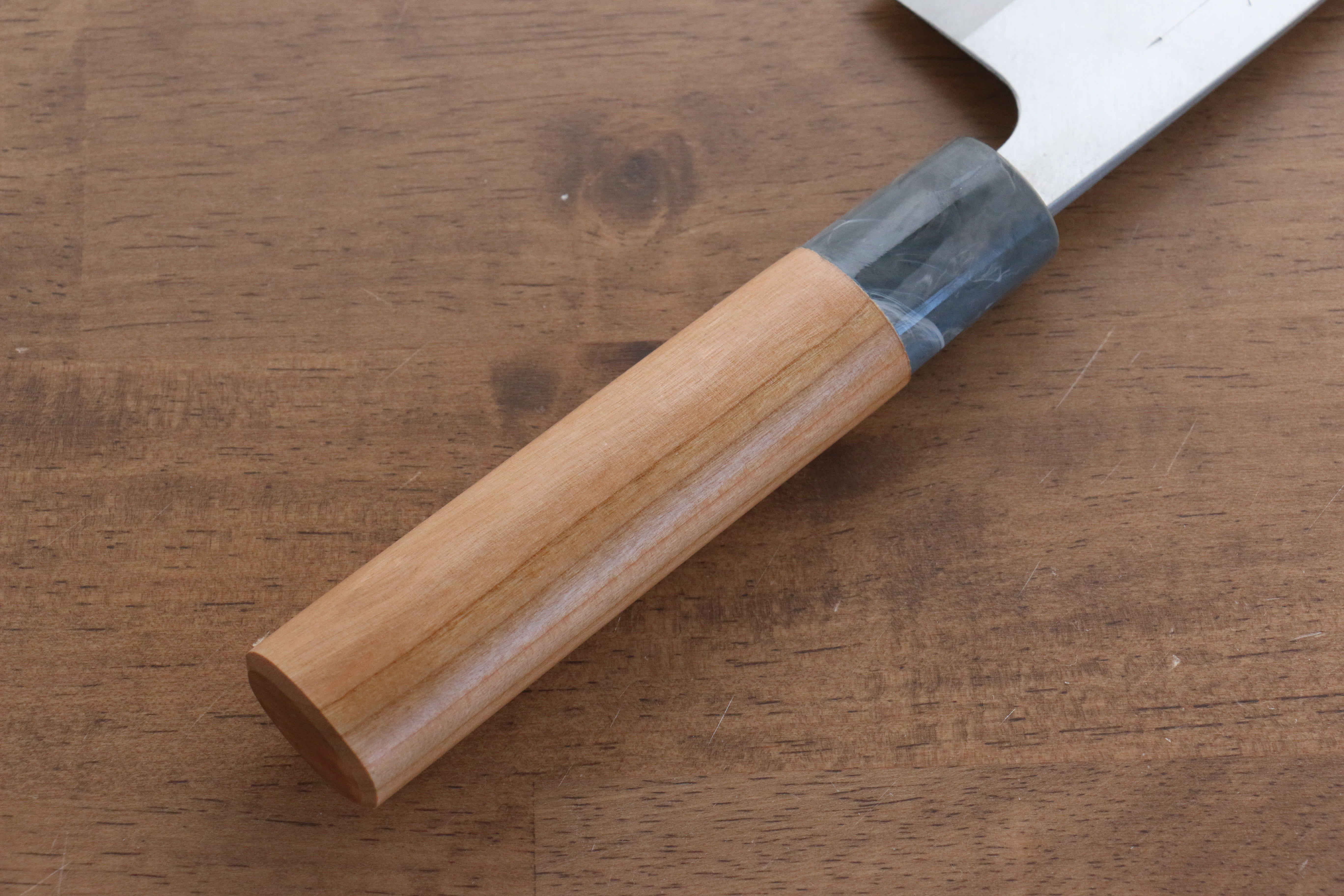 Nao Yamamoto White Steel No.2 Kasumitogi Nakiri 165mm American Cherry Handle - Japanny - Best Japanese Knife