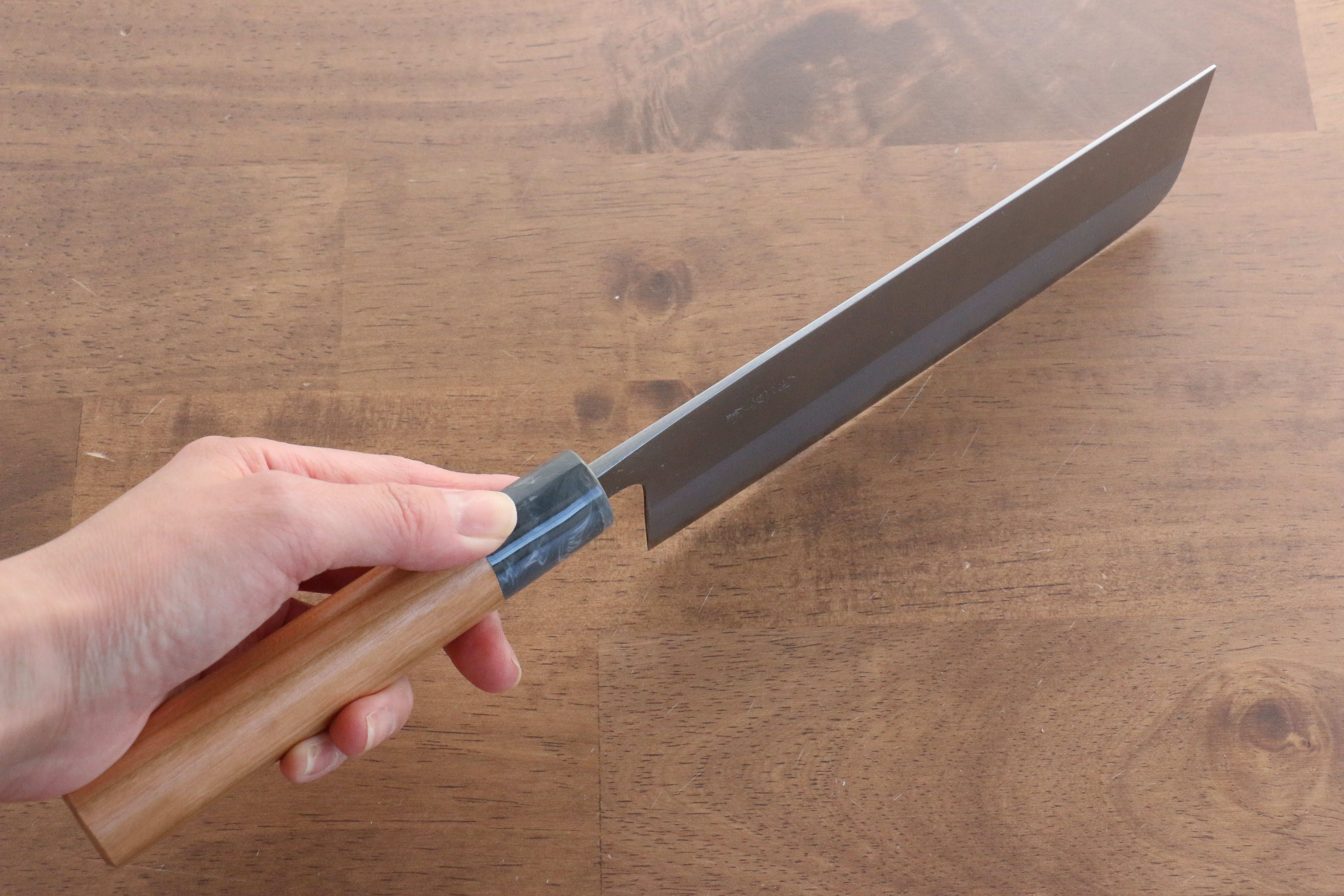 Nao Yamamoto White Steel No.2 Kasumitogi Nakiri 165mm American Cherry Handle - Japanny - Best Japanese Knife