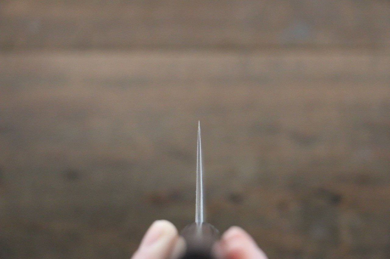 Shungo Ogata White Steel No.2 Damascus Migaki Finished Gyuto 240mm Shitan Handle - Japanny - Best Japanese Knife