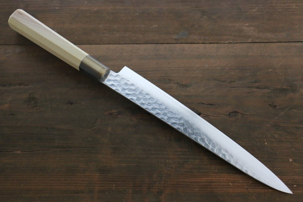 Sakai Takayuki AUS10 45 Layer Damascus Sujihiki 240mm Magnolia Handle - Japanny - Best Japanese Knife