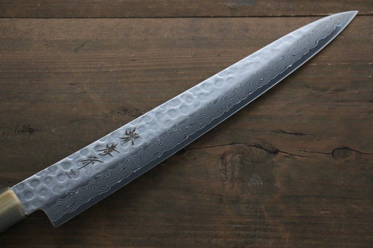 Sakai Takayuki AUS10 45 Layer Damascus Sujihiki 240mm Magnolia Handle - Japanny - Best Japanese Knife