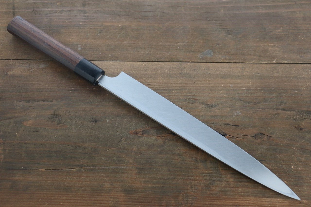 Hideo Kitaoka White Steel No.2 Damascus Yanagiba 270mm Shitan Handle - Japanny - Best Japanese Knife