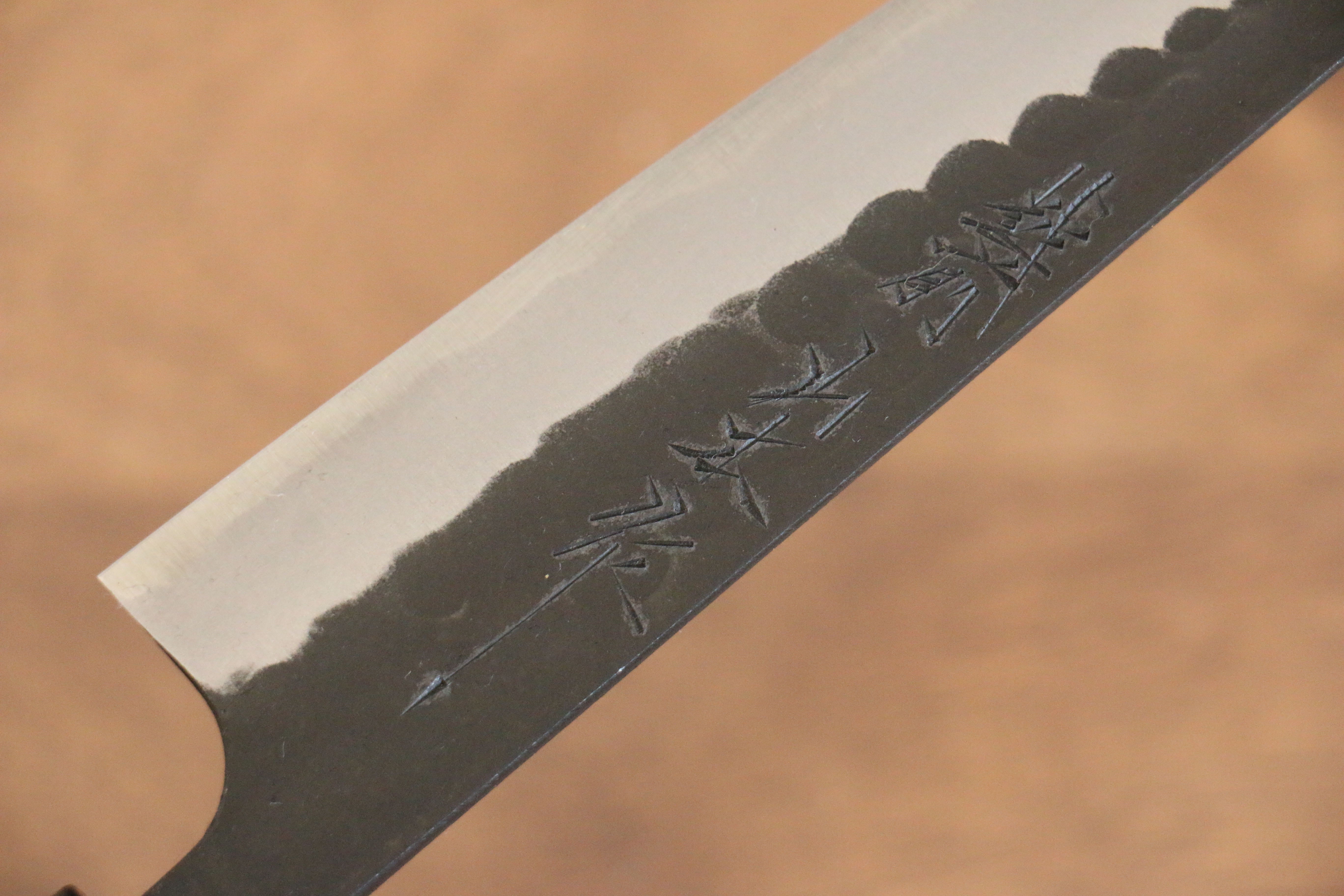 Nao Yamamoto Blue Steel Kurouchi Hammered(Maru) Petty-Utility 140mm Walnut Handle - Japanny - Best Japanese Knife