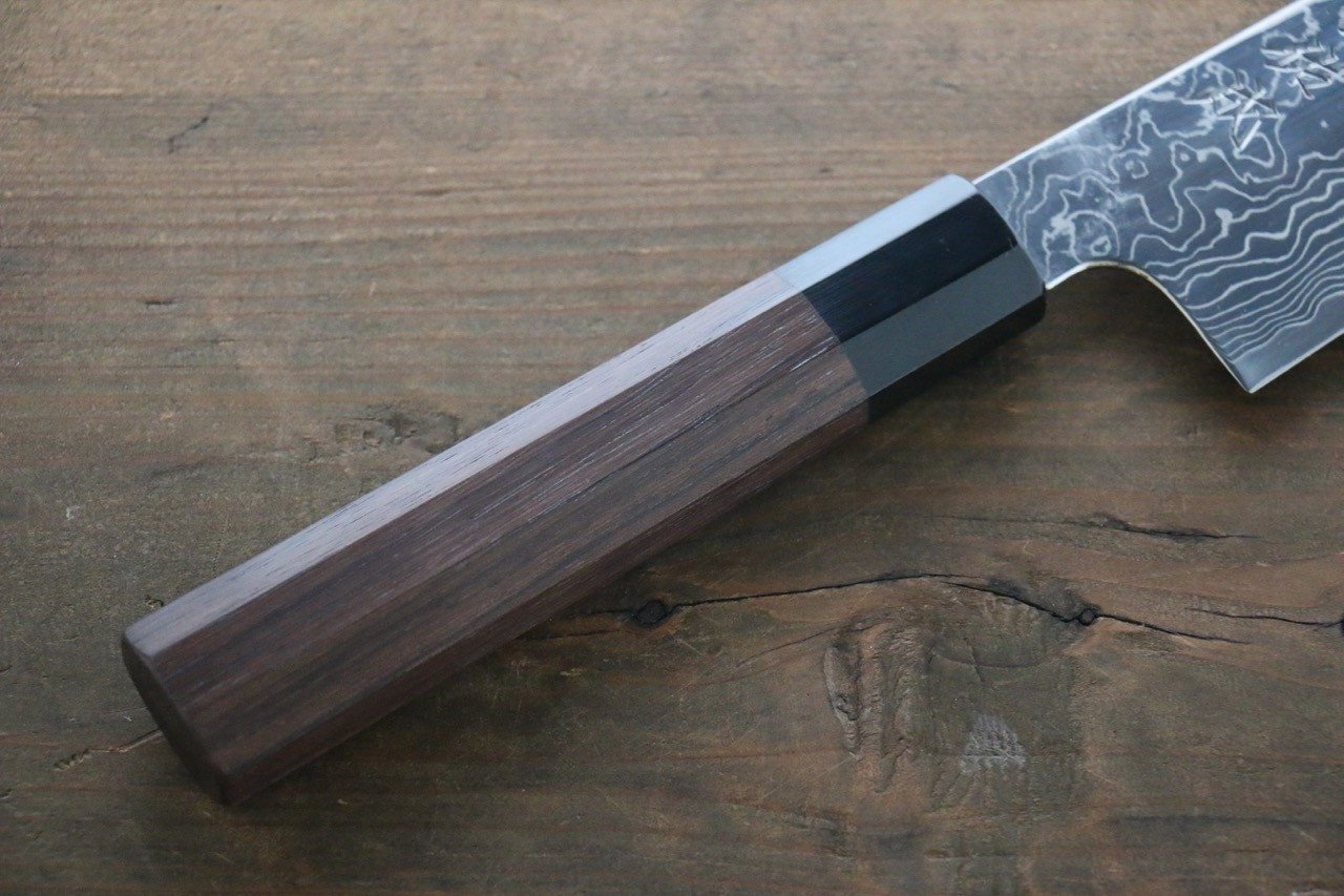 Sukenari SG2 Damascus Gyuto 210mm Shitan Handle - Japanny - Best Japanese Knife