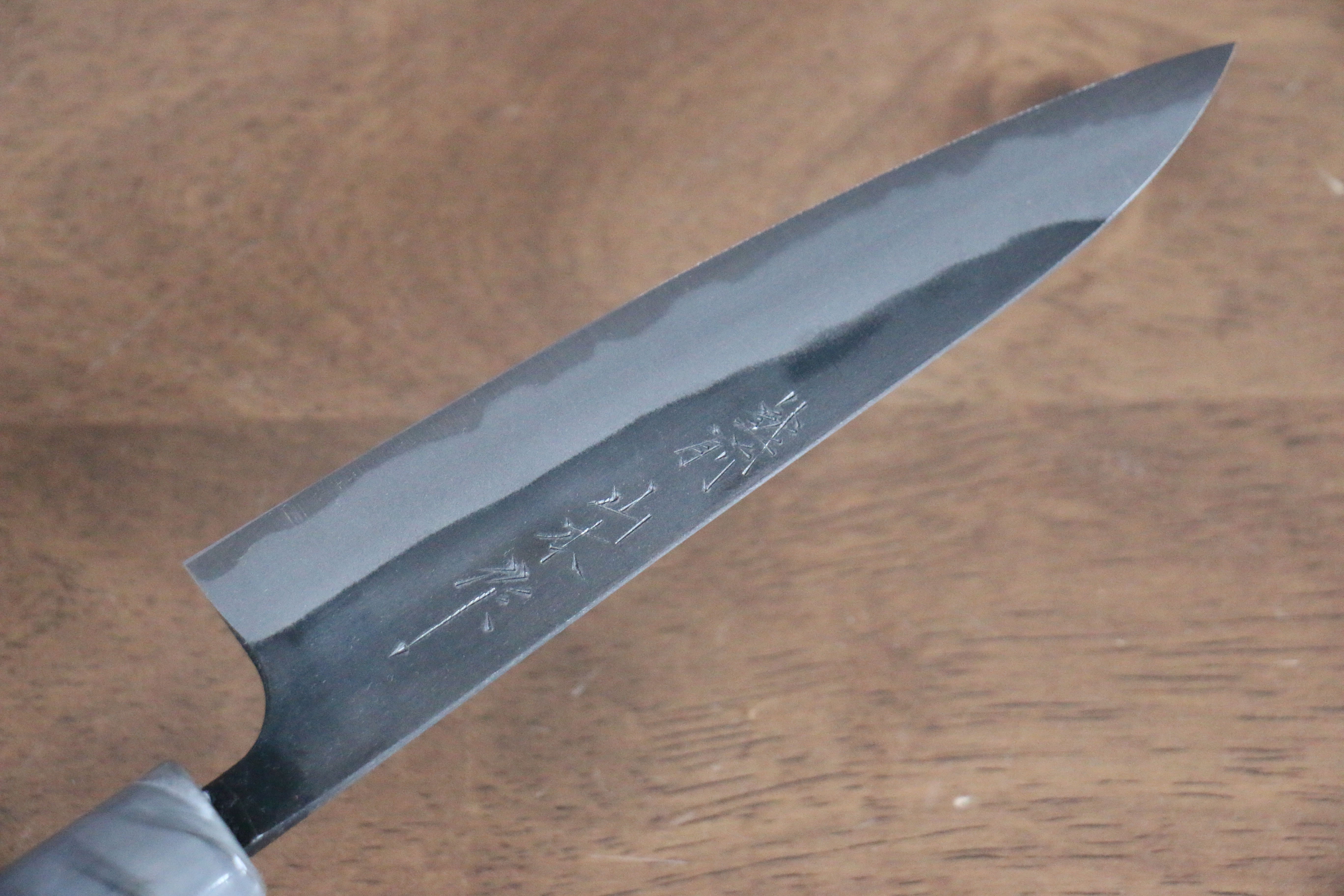 Nao Yamamoto White Steel No.2 Kurouchi Petty-Utility 140mm Cherry Wood Handle - Japanny - Best Japanese Knife