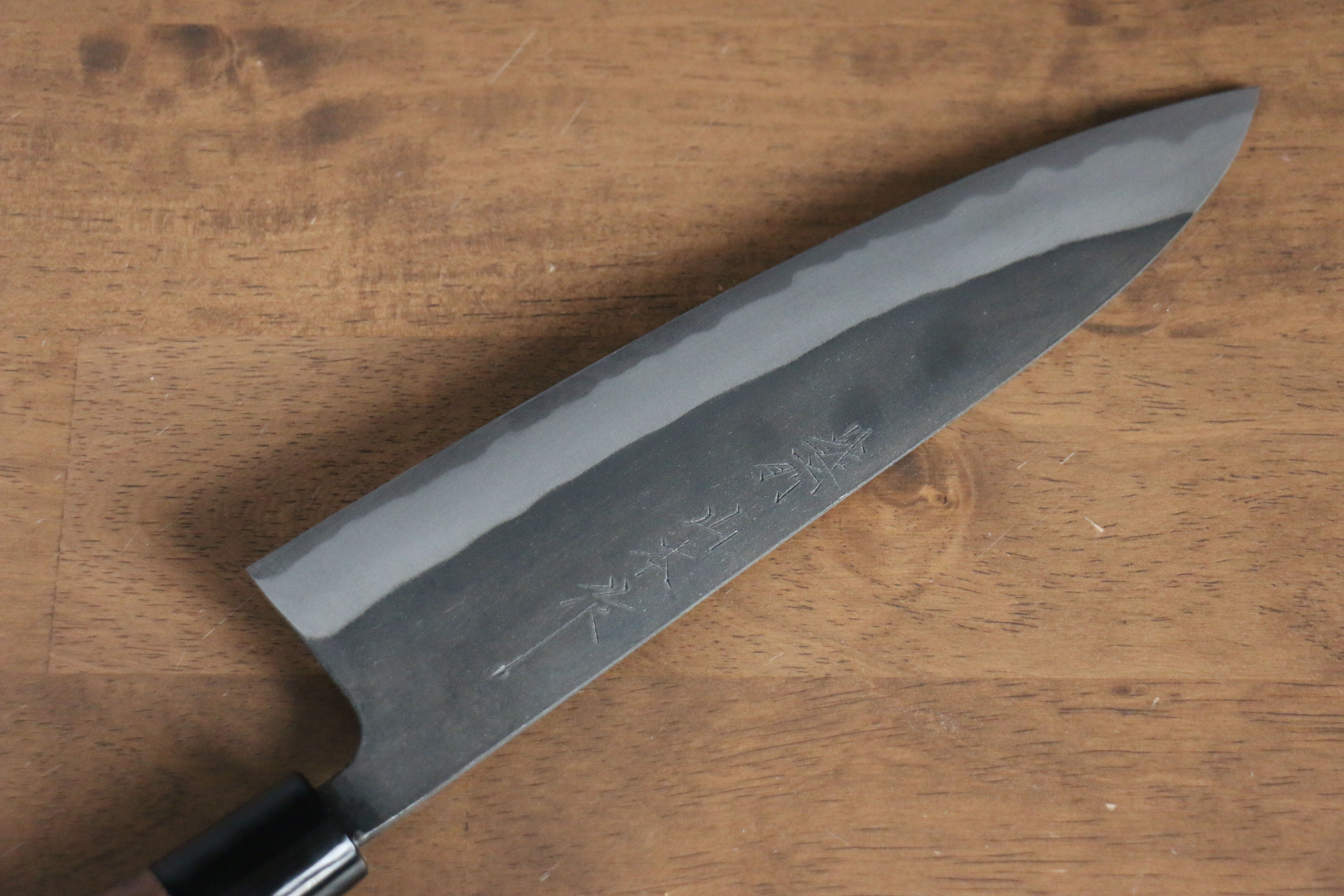 Nao Yamamoto Blue Steel Kurouchi Gyuto 210mm Walnut Handle - Japanny - Best Japanese Knife