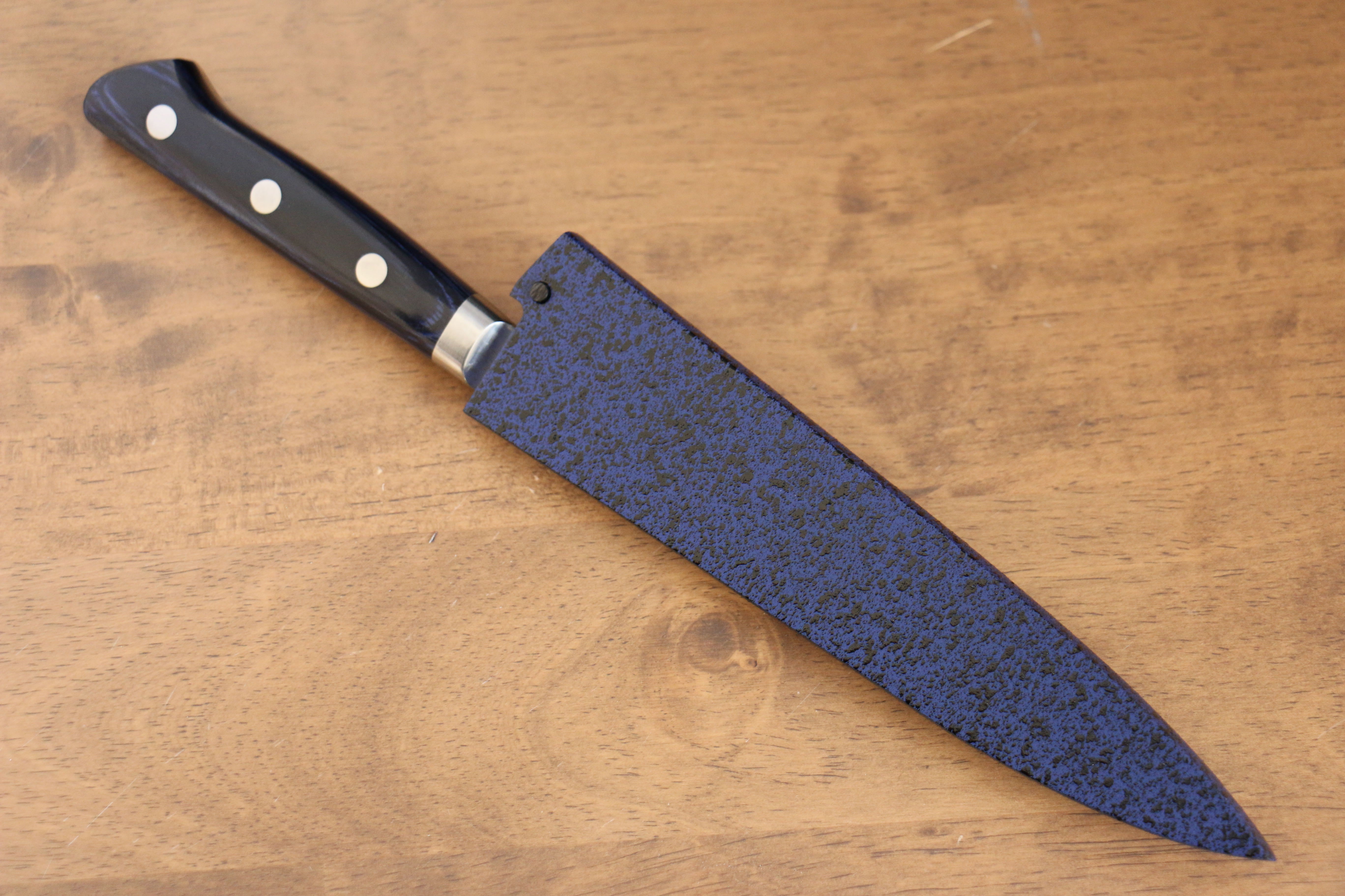 Blue Pakka wood Sheath for 150mm Petty-Utility with Plywood pin - Japanny - Best Japanese Knife