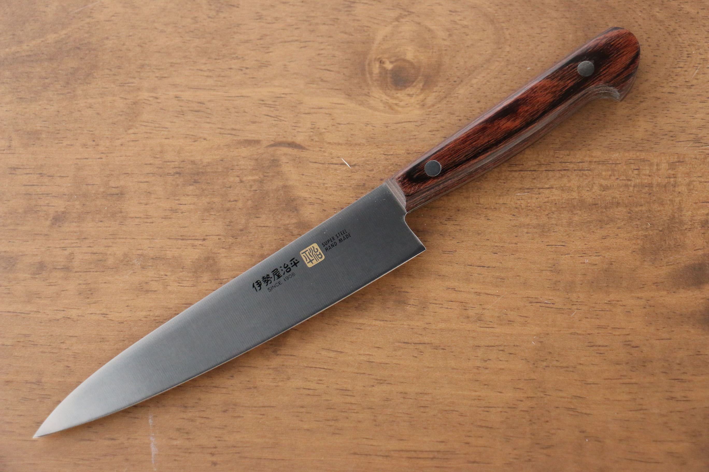 Iseya Molybdenum Petty-Utility 150mm Mahogany Handle - Japanny - Best Japanese Knife