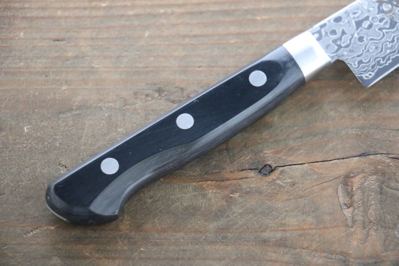 Sakai Takayuki AUS10 45 Layer Mirrored Finish Damascus Petty-Utility 135mm - Japanny - Best Japanese Knife