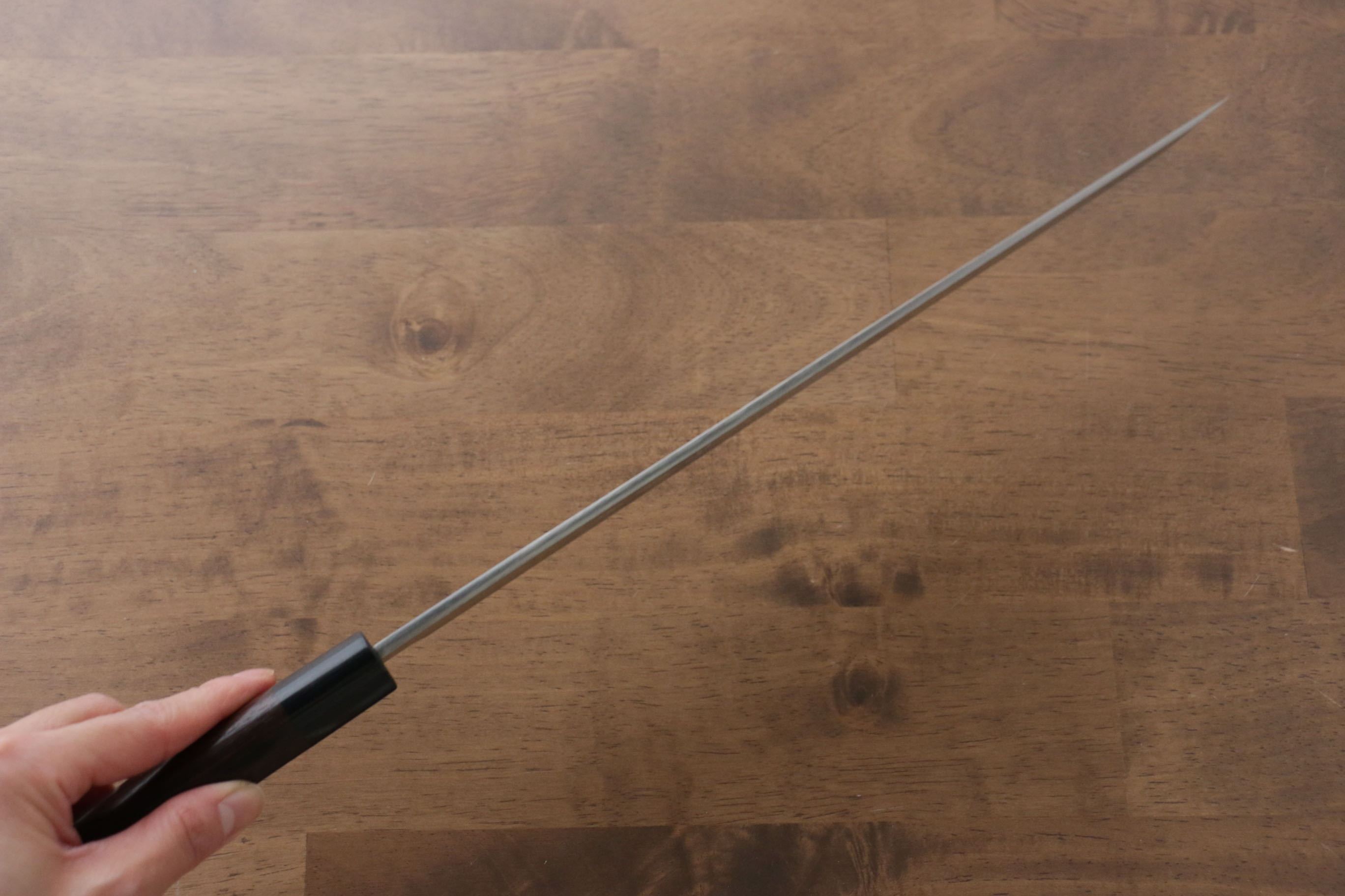 Jikko Silver Steel No.3 Sakimaru Yanagiba 300mm Shitan Handle - Japanny - Best Japanese Knife