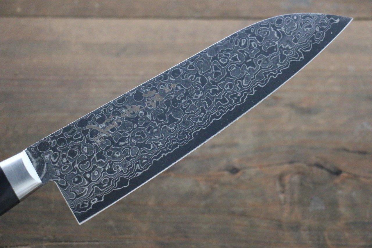 Sakai Takayuki AUS10 45 Layer Mirrored Finish Damascus Santoku 170mm - Japanny - Best Japanese Knife