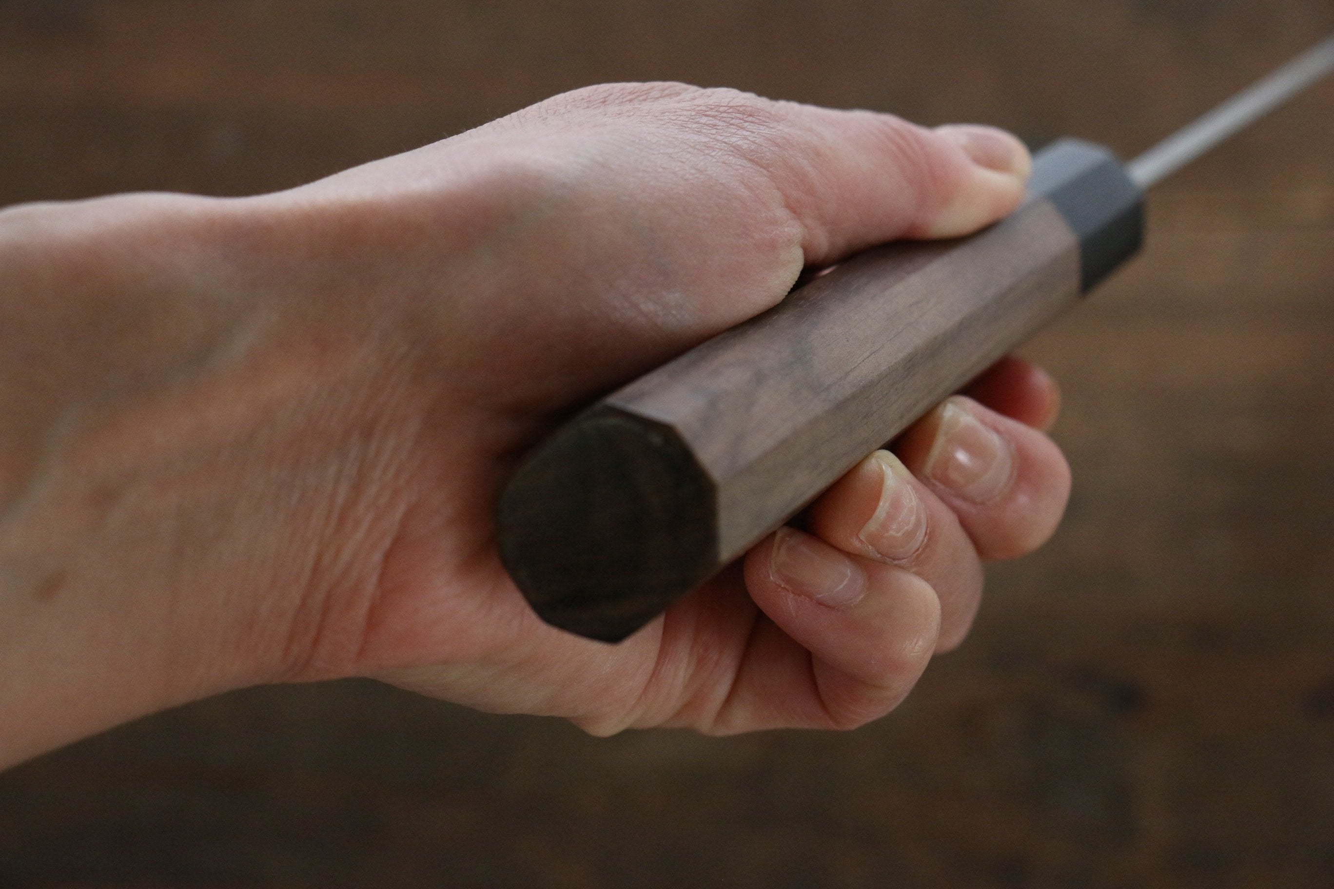 Nao Yamamoto Silver Steel No.3 Nashiji Gyuto 210mm Walnut Handle - Japanny - Best Japanese Knife