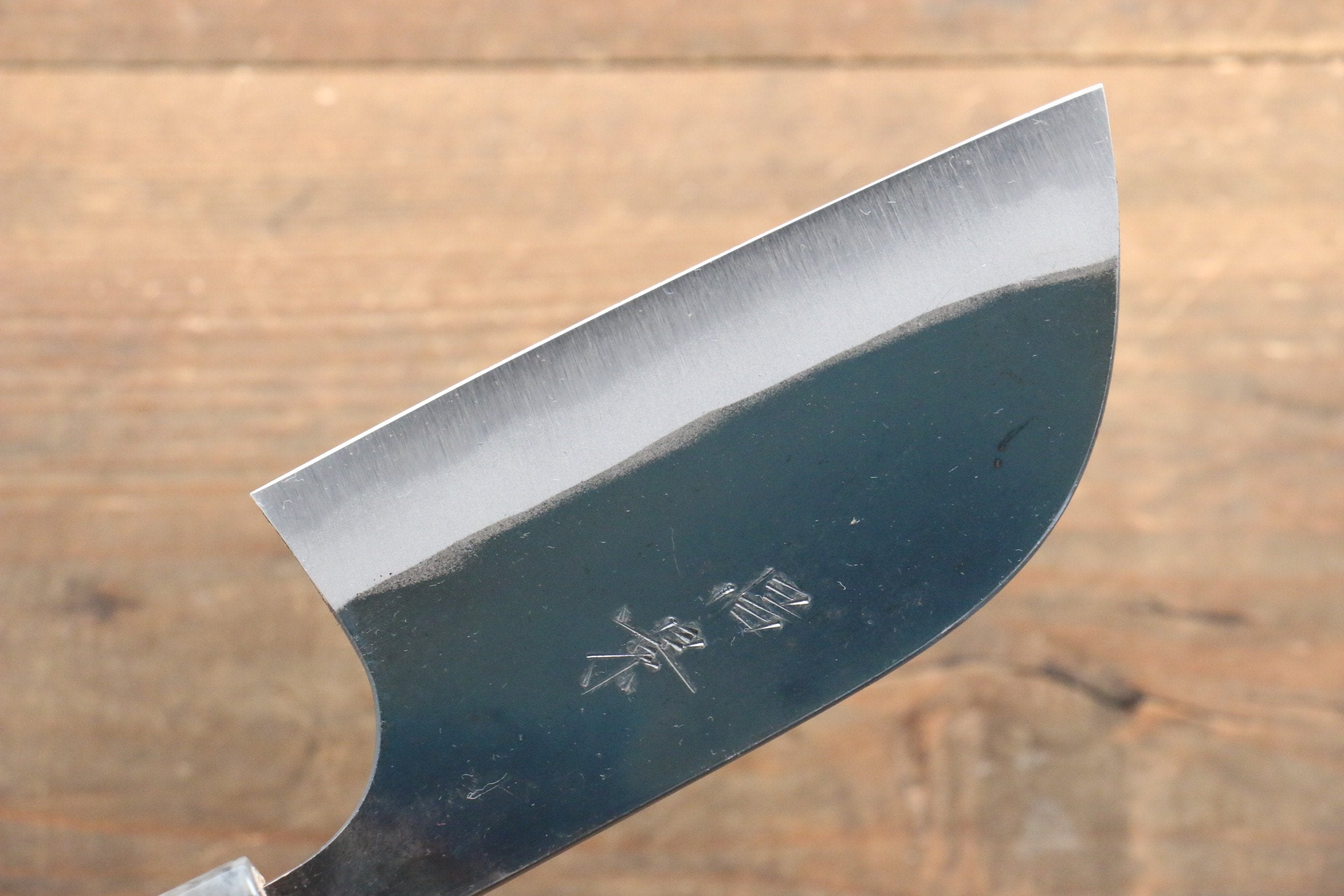 Masakage Masakage Mizu Blue Steel No.2 Black Finished Kamagata 115mm with American Cherry Handle - Japanny - Best Japanese Knife