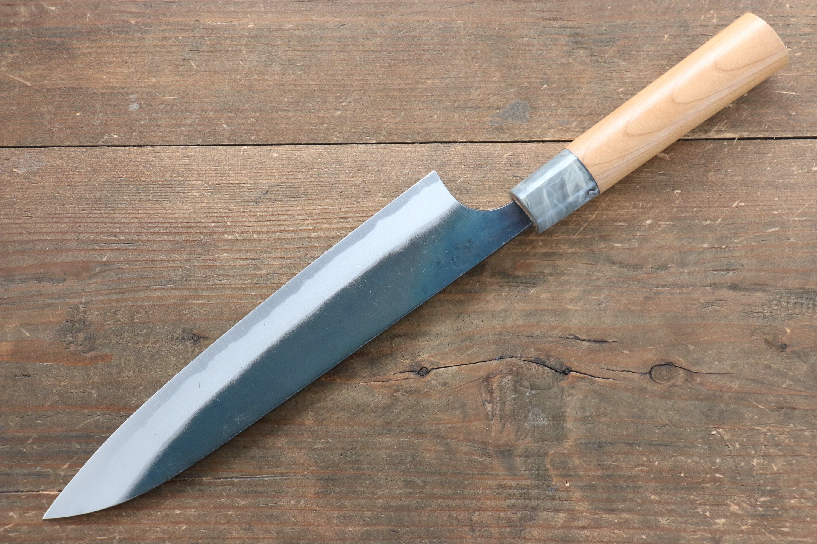 Masakage Masakage Mizu Blue Steel No.2 Black Finished Gyuto 210mm with American Cherry Handle - Japanny - Best Japanese Knife