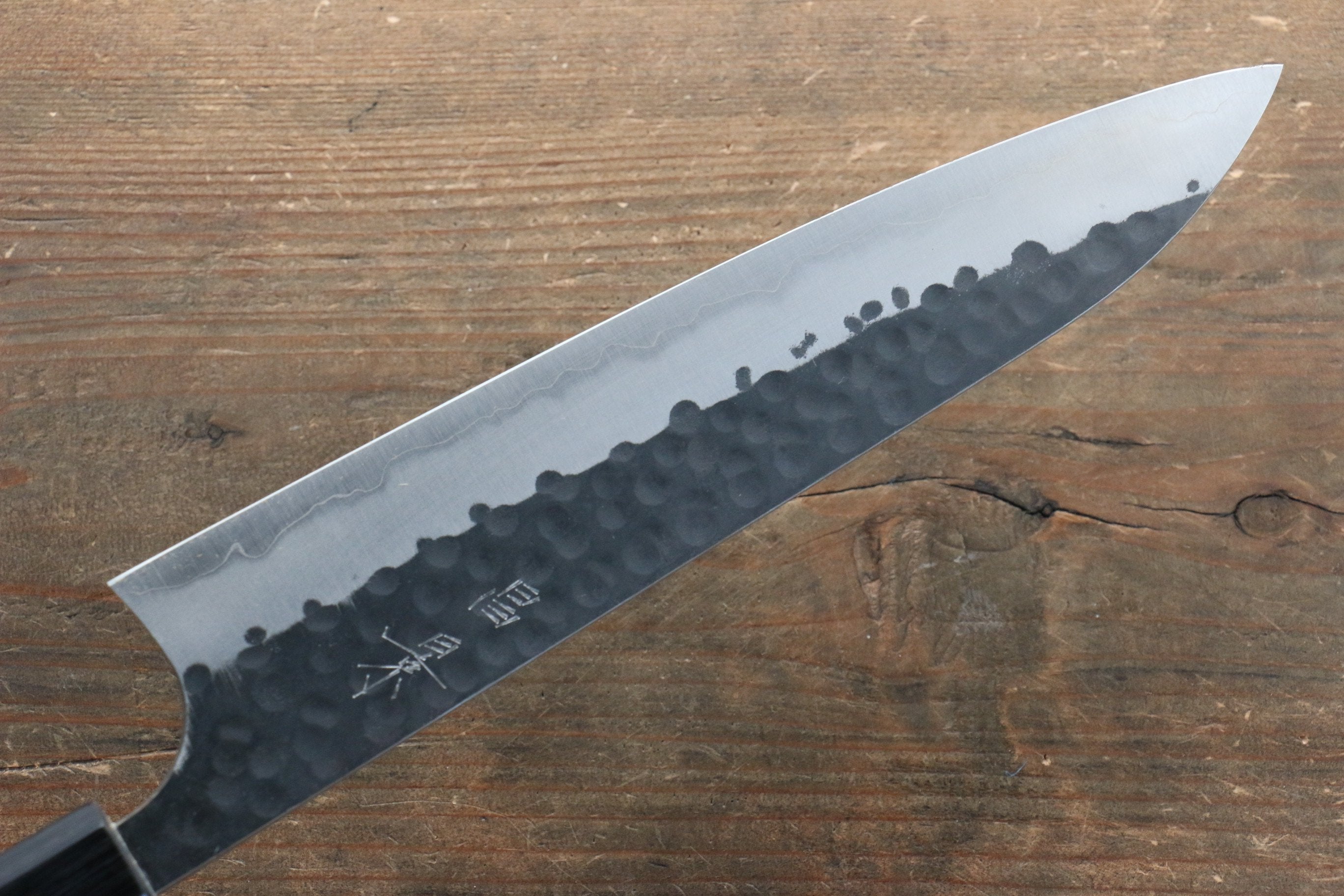 Masakage Koishi Blue Super Black Finished Gyuto 210mm American Cherry Handle - Japanny - Best Japanese Knife
