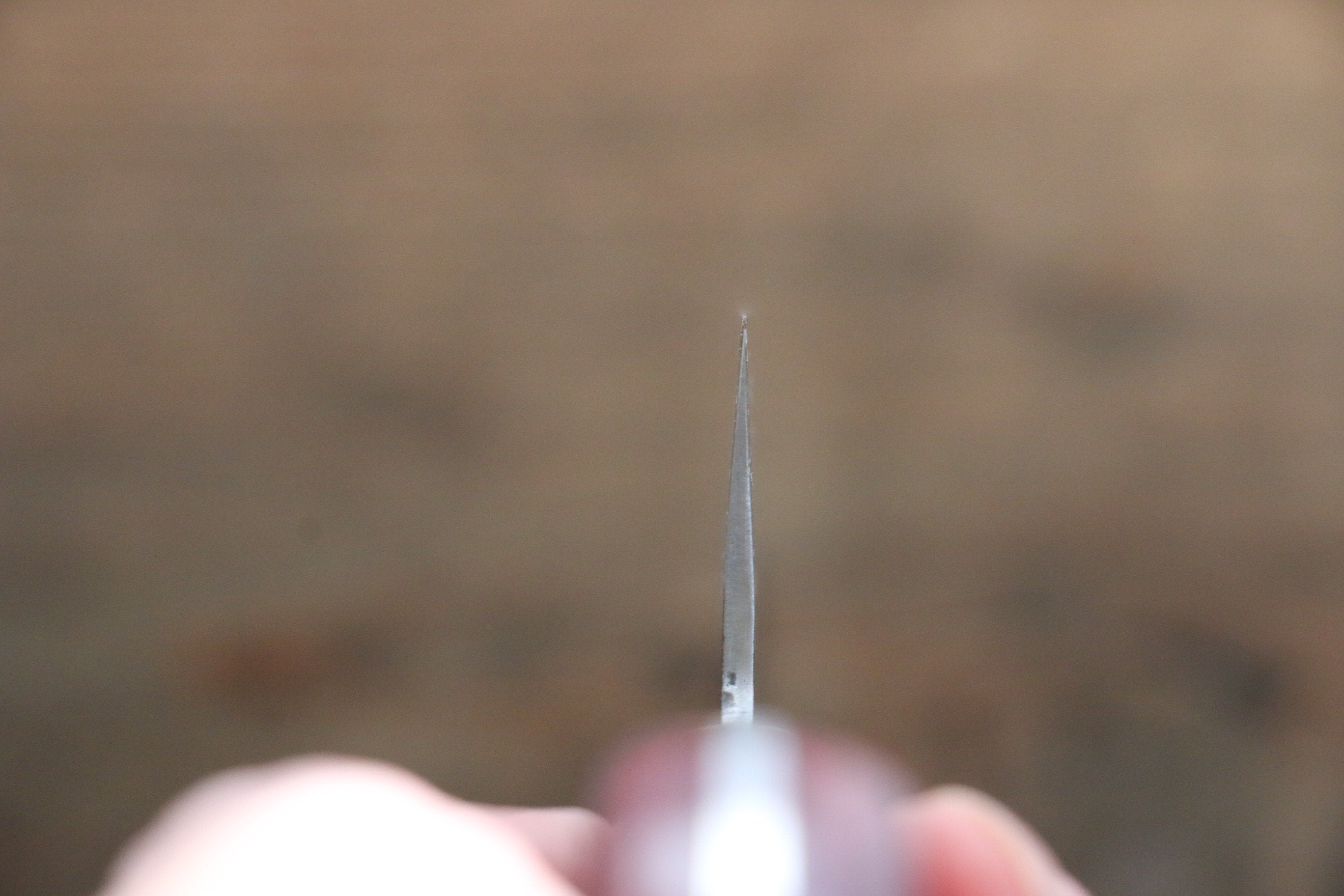 Seisuke Kurobeni Blue Super Hammered Kurouchi Kiritsuke Gyuto 210mm Red Pakka wood Handle - Japanny - Best Japanese Knife