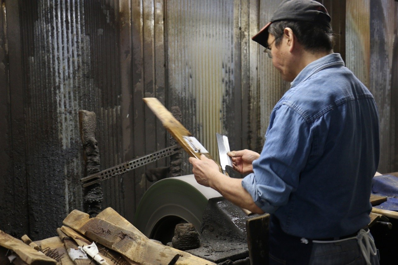 Hideo Kitaoka Blue Steel No.2 Damascus Yanagiba 300mm Shitan Handle - Japanny - Best Japanese Knife