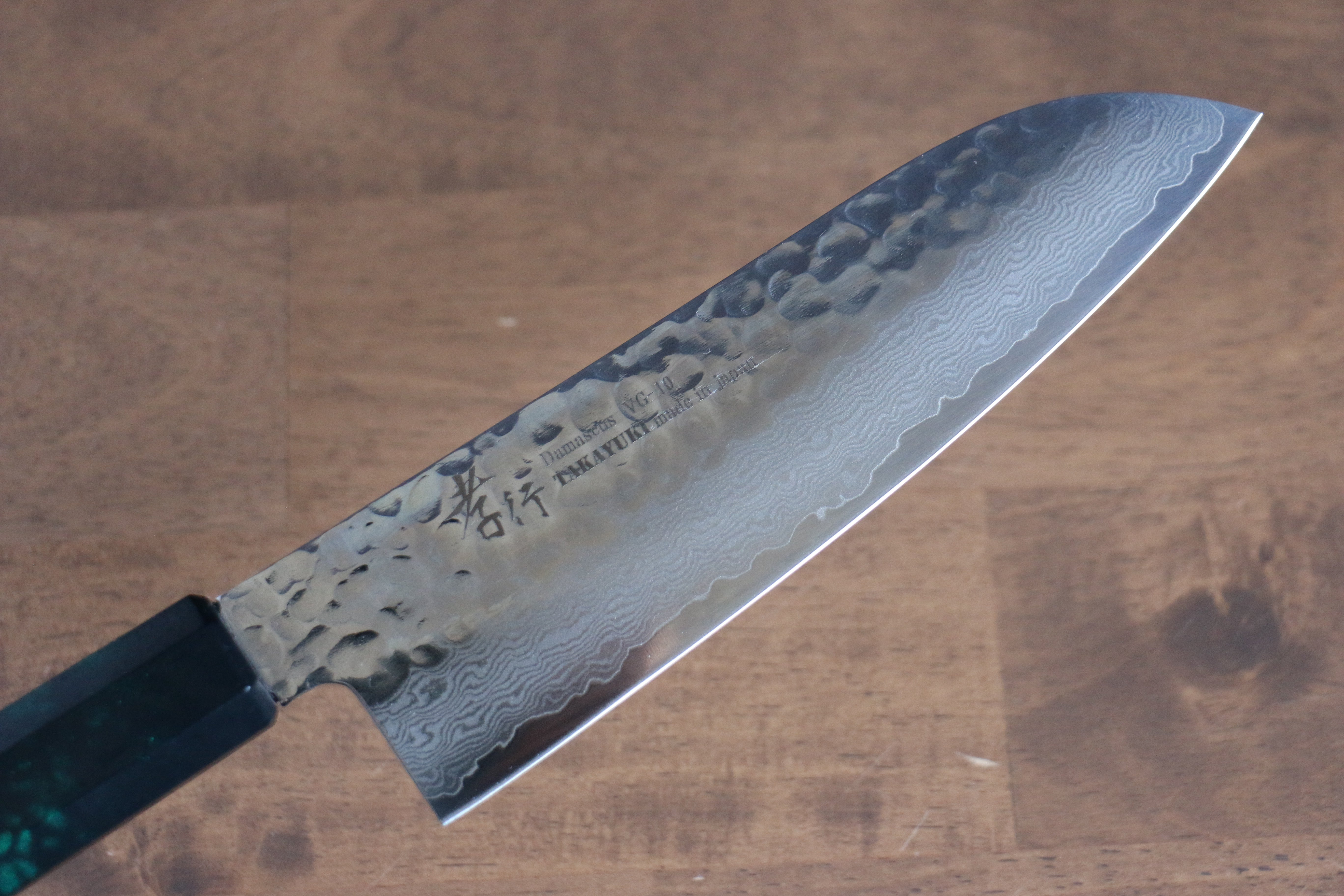 Sakai Takayuki Nanairo VG10 33 Layer Santoku 180mm ABS resin(Green tortoiseshell) Handle - Japanny - Best Japanese Knife