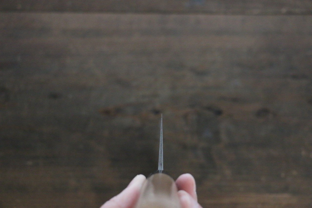 Seisuke Blue Steel No.2 Nashiji Nakiri 165mm Chestnut Handle - Japanny - Best Japanese Knife