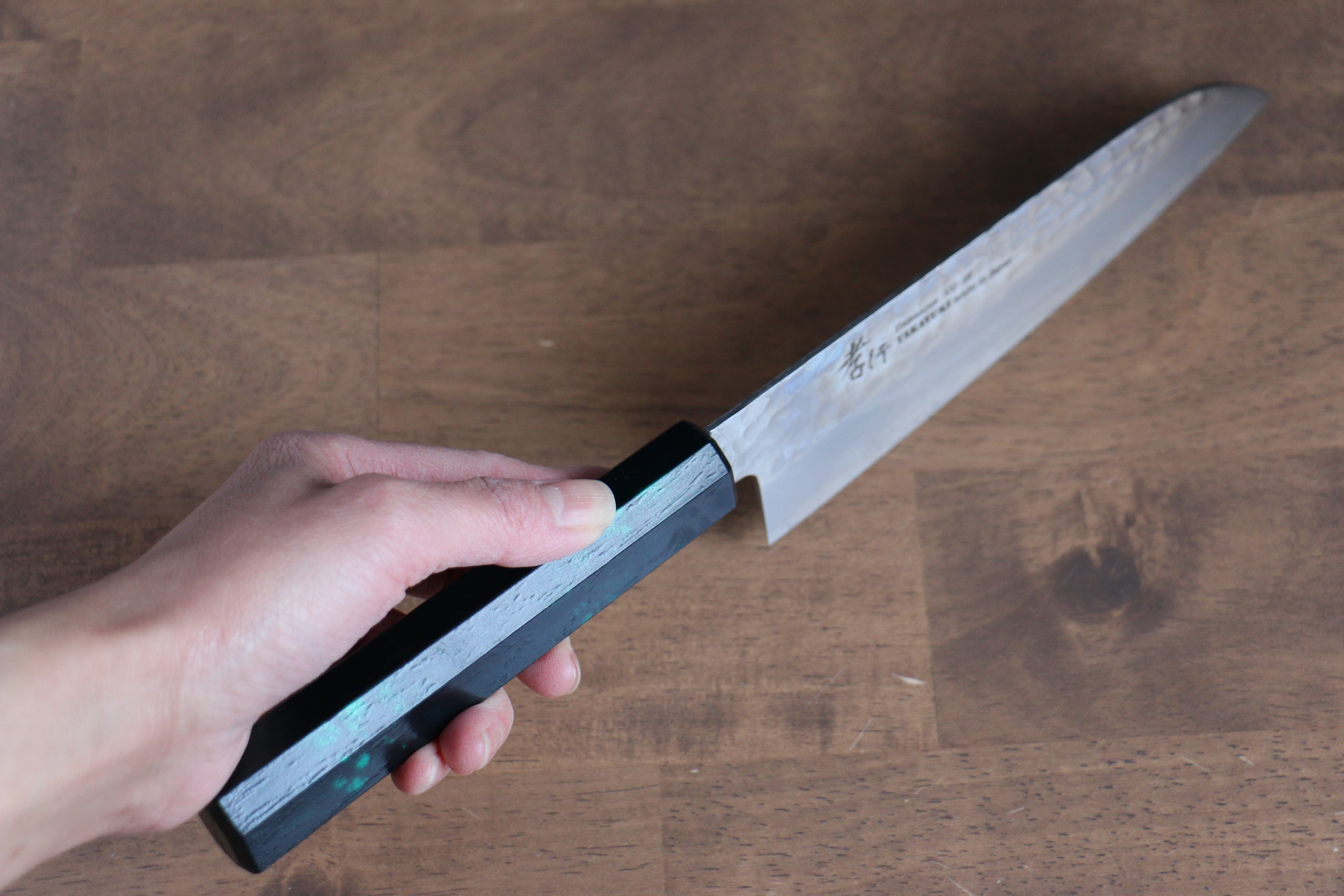Sakai Takayuki Nanairo VG10 33 Layer Santoku 180mm ABS resin(Green tortoiseshell) Handle - Japanny - Best Japanese Knife