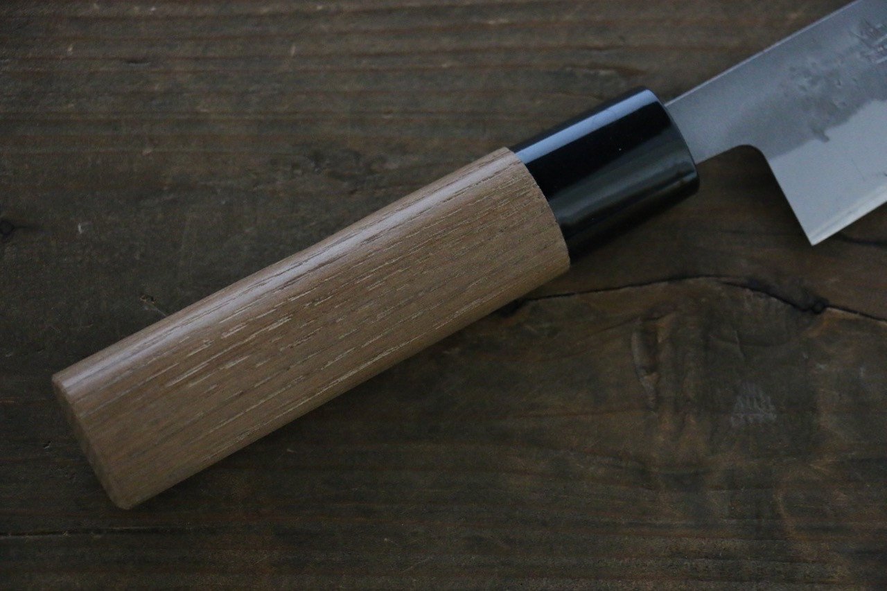 Seisuke Blue Steel No.2 Nashiji Hiraki 165mm Chestnut Handle - Japanny - Best Japanese Knife