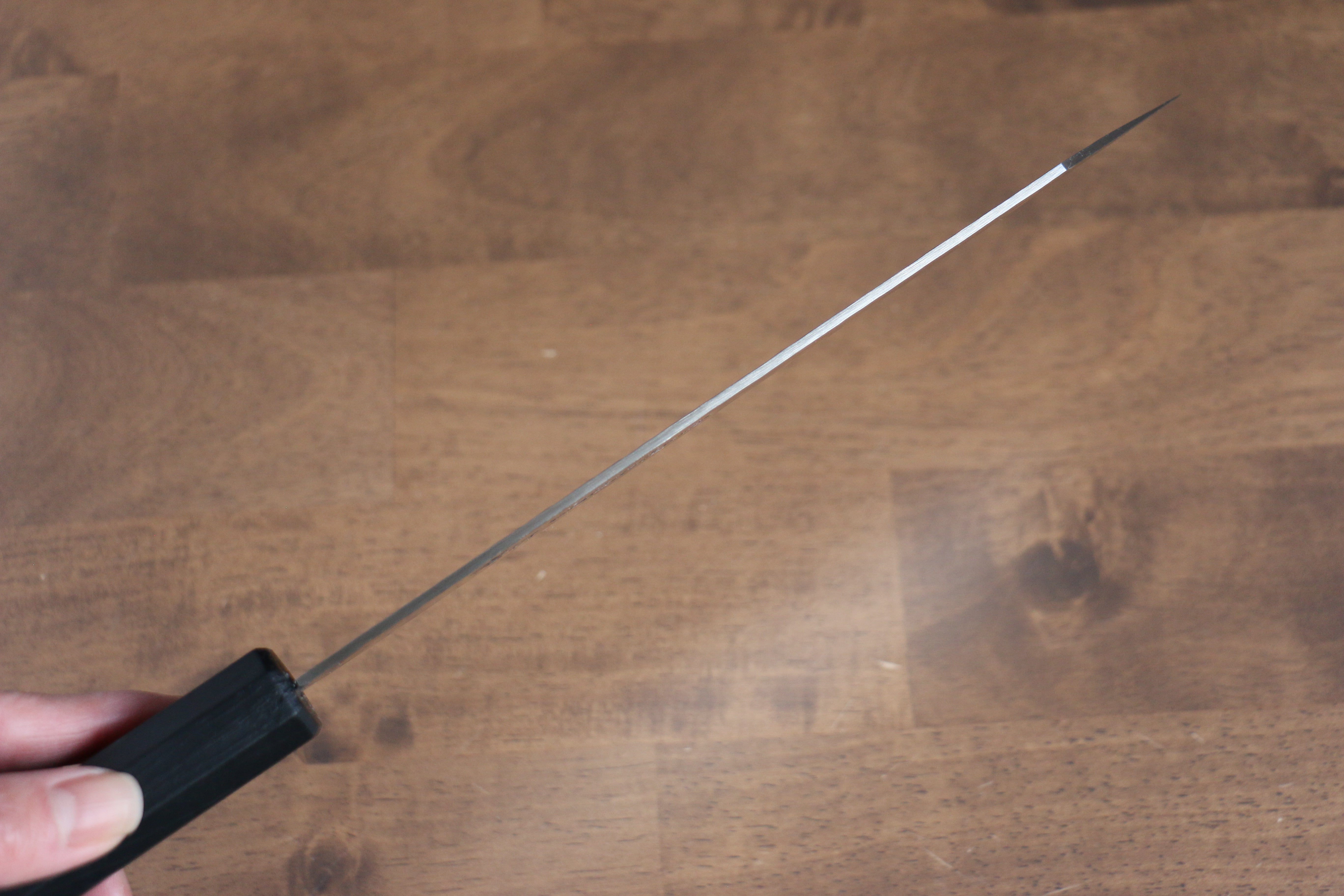 Sakai Takayuki Nanairo VG10 33 Layer Kengata Gyuto 190mm ABS resin(Black Lacquered) Handle - Japanny - Best Japanese Knife