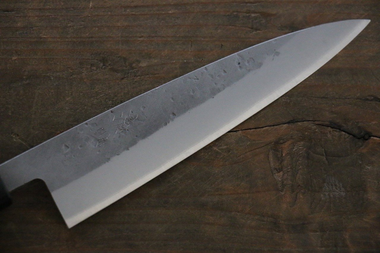 Seisuke Blue Steel No.2 Nashiji Petty-Utility 135mm Chestnut Handle - Japanny - Best Japanese Knife
