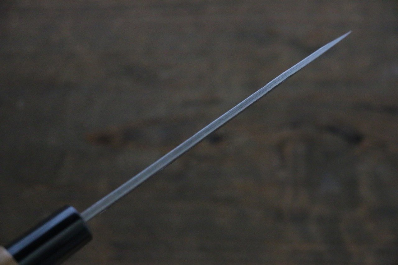 Seisuke Blue Steel No.2 Nashiji Ajikiri 105mm Chestnut Handle - Japanny - Best Japanese Knife