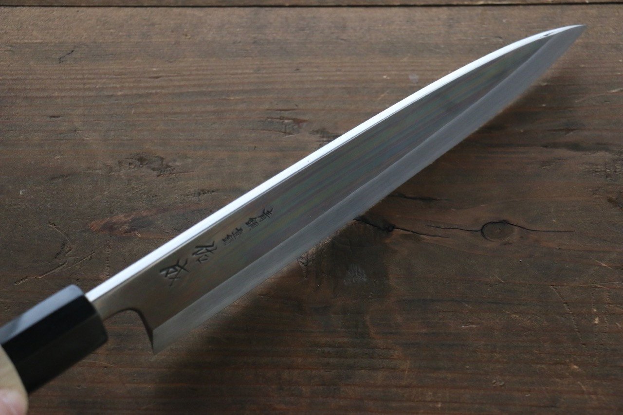 Sukenari Blue Steel No.2 Hongasumi Mioroshi Deba Magnolia Handle - Japanny - Best Japanese Knife