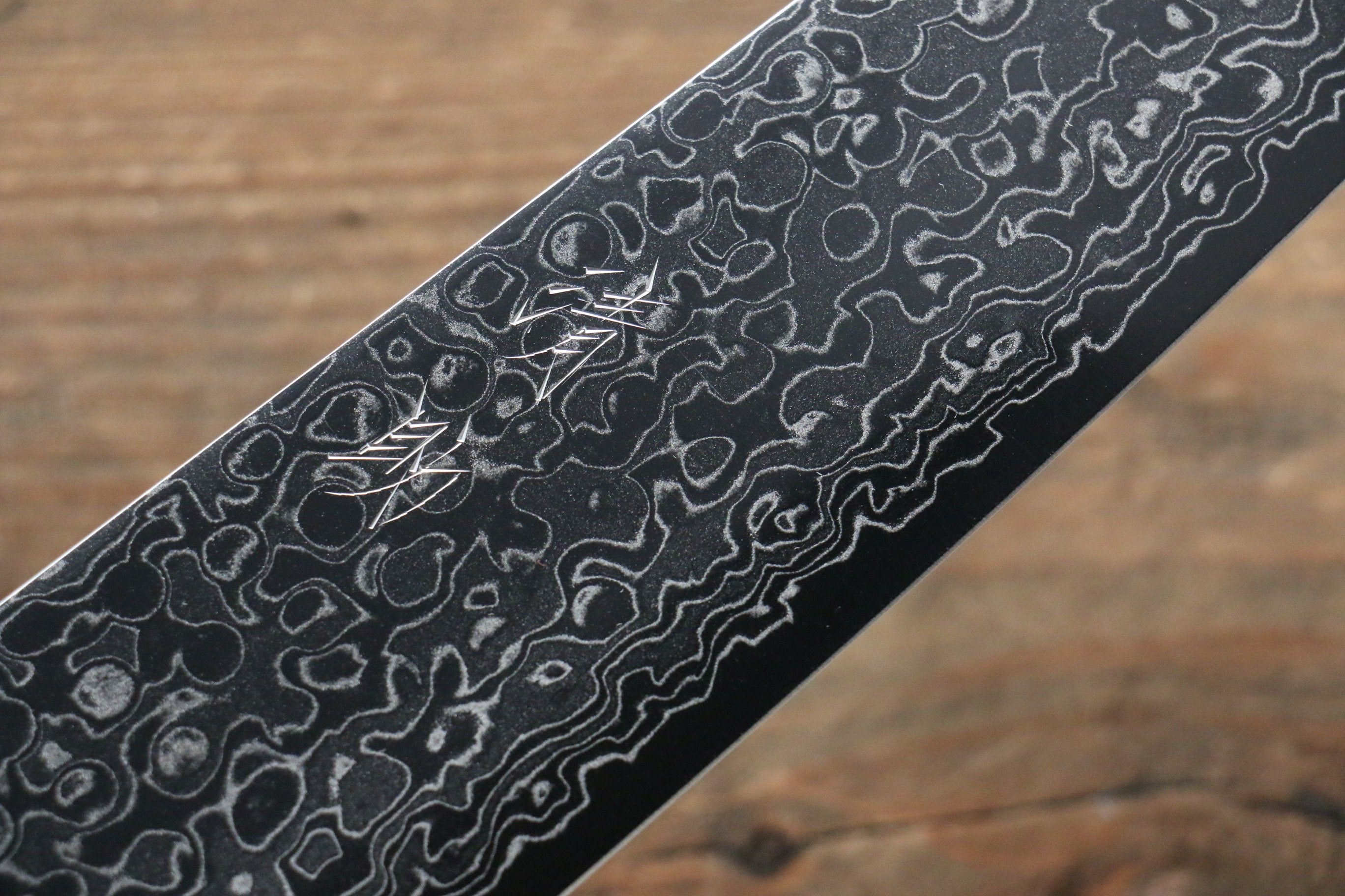 Seisuke AUS10 Damascus Gyuto 210mm Shitan Handle - Japanny - Best Japanese Knife