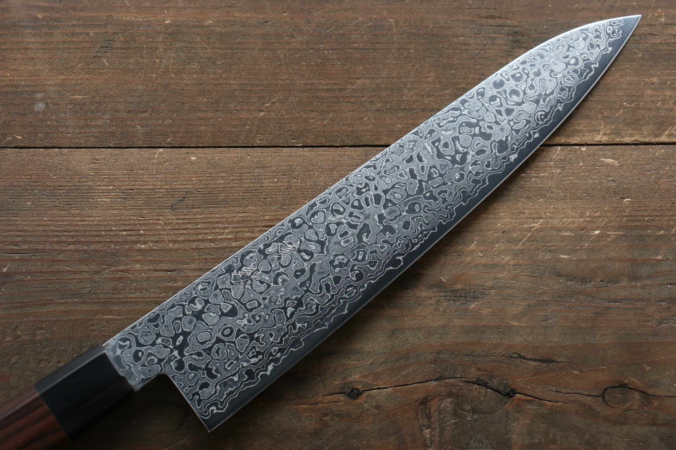 Seisuke AUS10 Damascus Gyuto 240mm Shitan Handle - Japanny - Best Japanese Knife