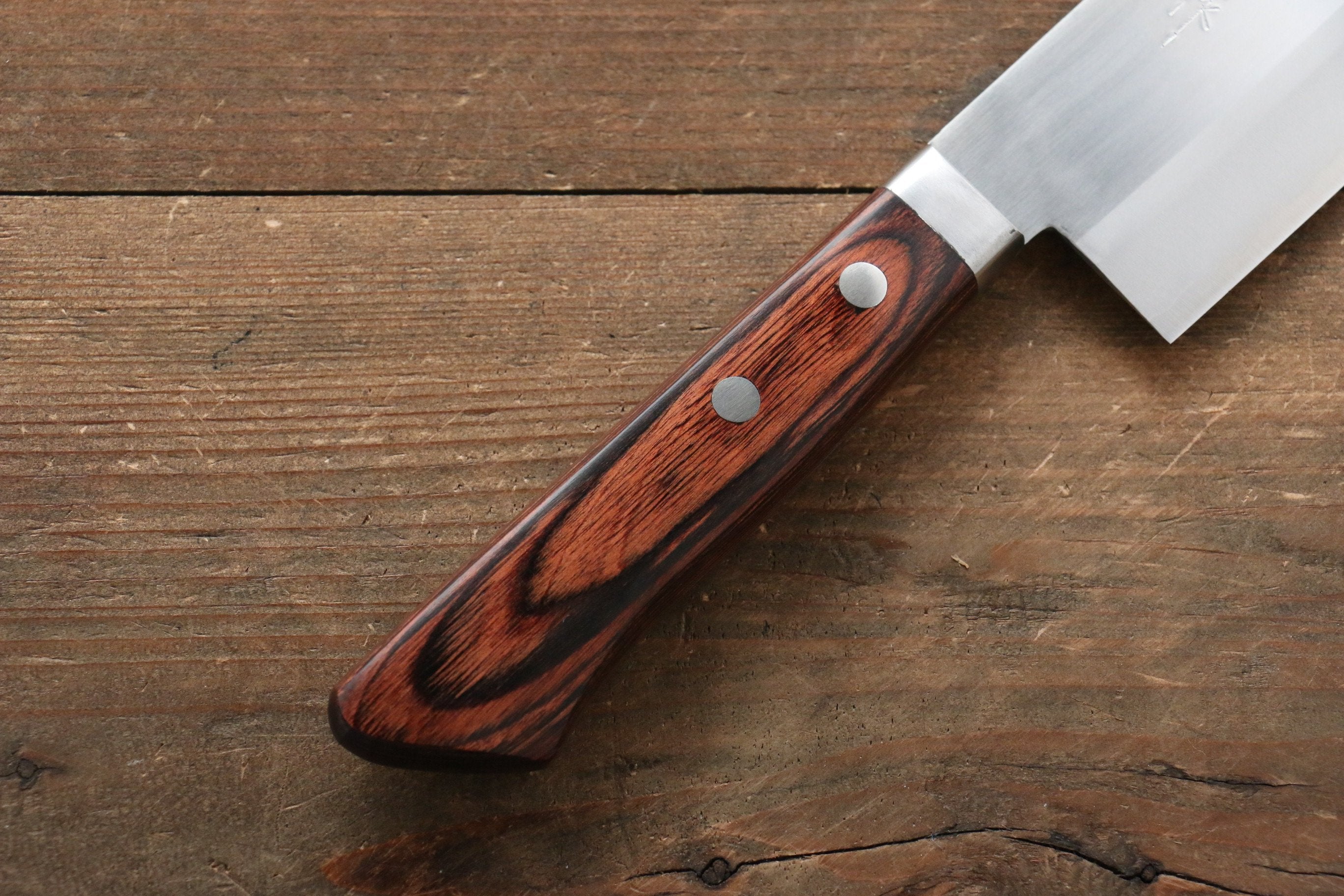 Kunihira VG1 Migaki Finished Usuba 165mm Mahogany Handle - Japanny - Best Japanese Knife