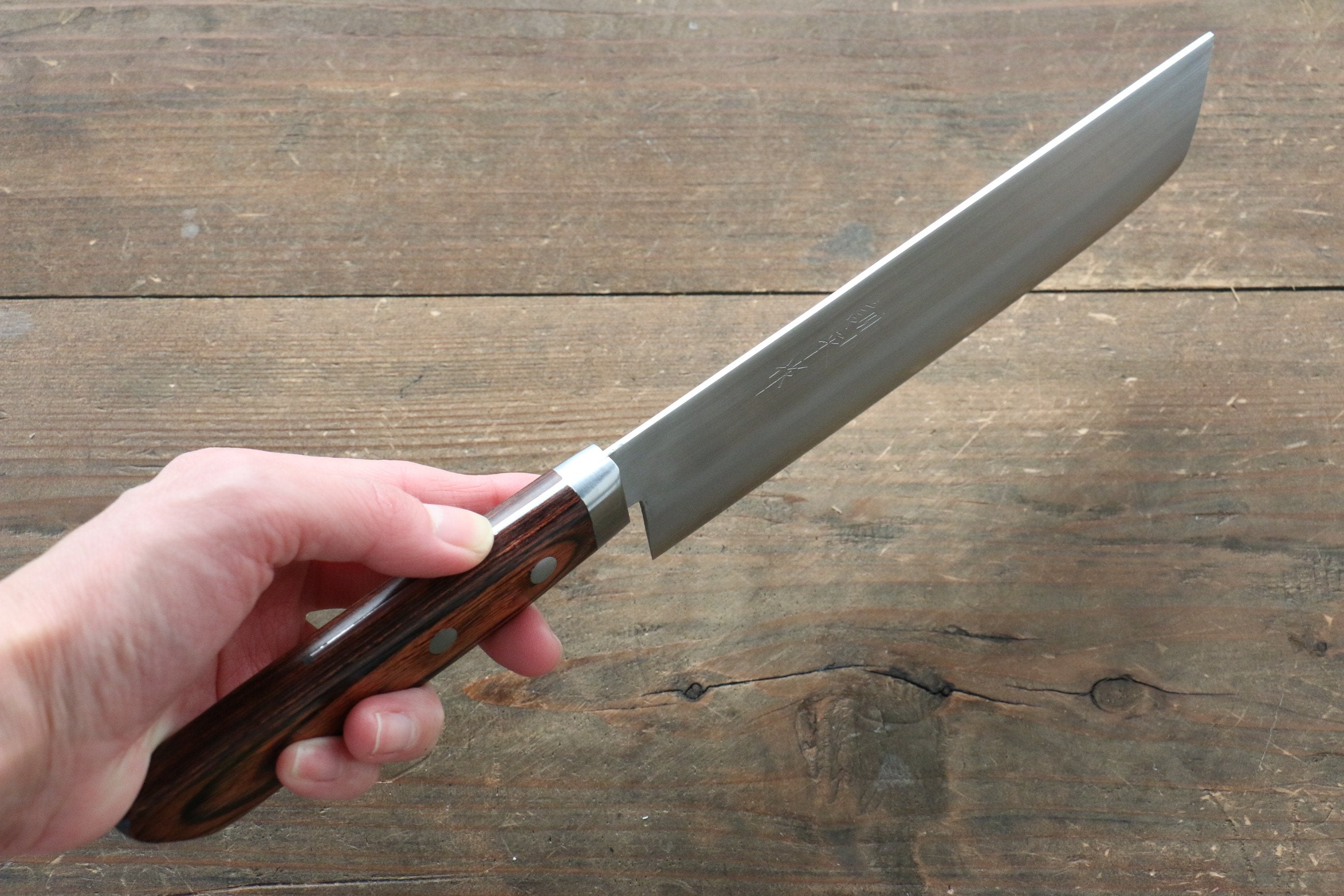 Kunihira VG1 Migaki Finished Usuba 165mm Mahogany Handle - Japanny - Best Japanese Knife