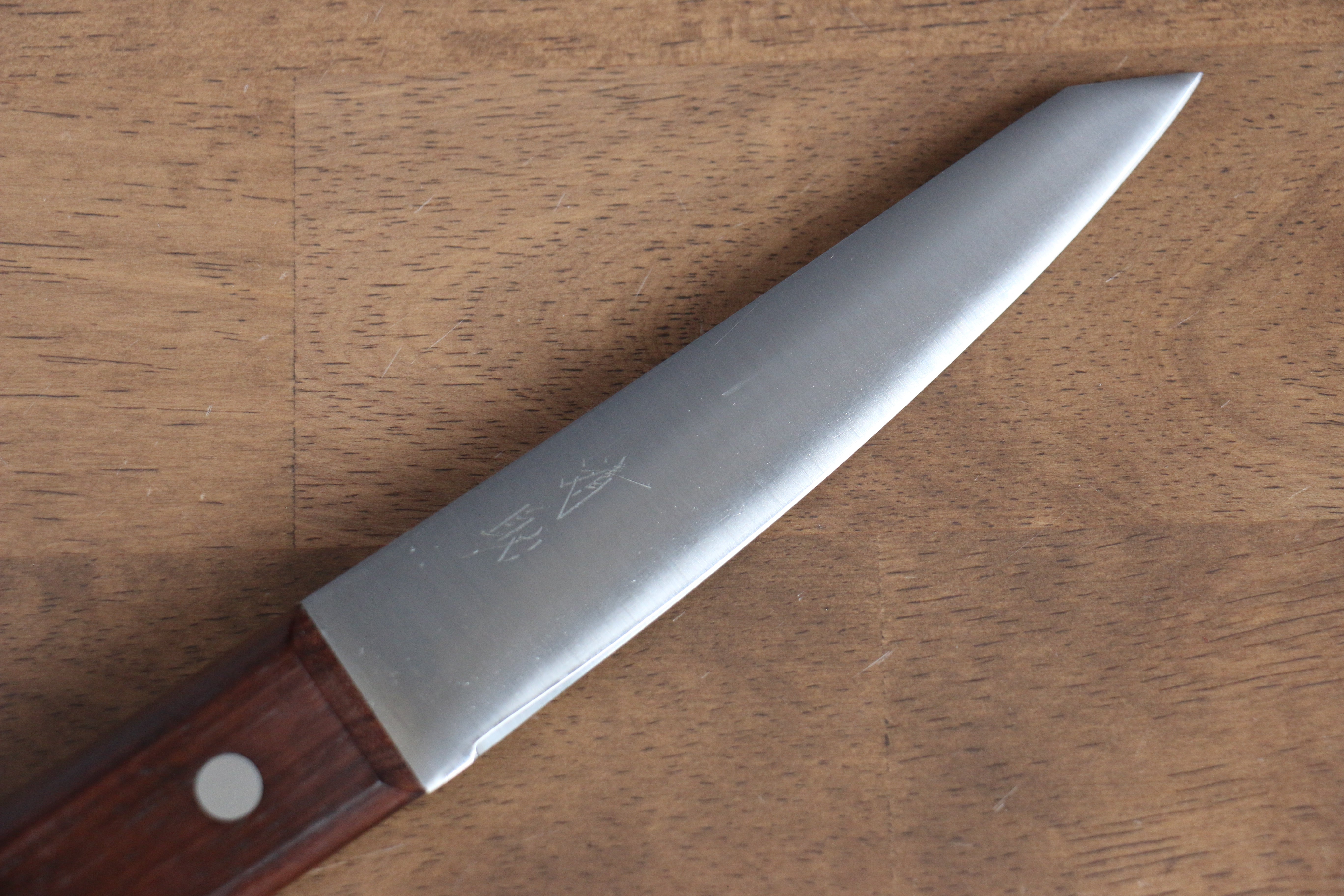 Seisuke Sanzoku Japanese Steel Honesuki Boning (Maru) 150mm Shitan Handle - Japanny - Best Japanese Knife