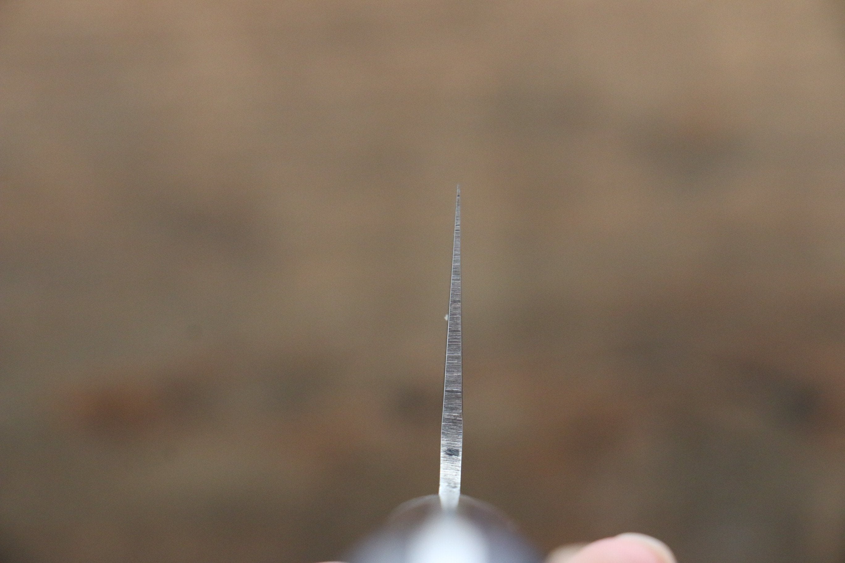 Seisuke Aotsuchi AUS10 Hammered Kiritsuke Santoku 195mm Blue Pakka wood Handle - Japanny - Best Japanese Knife