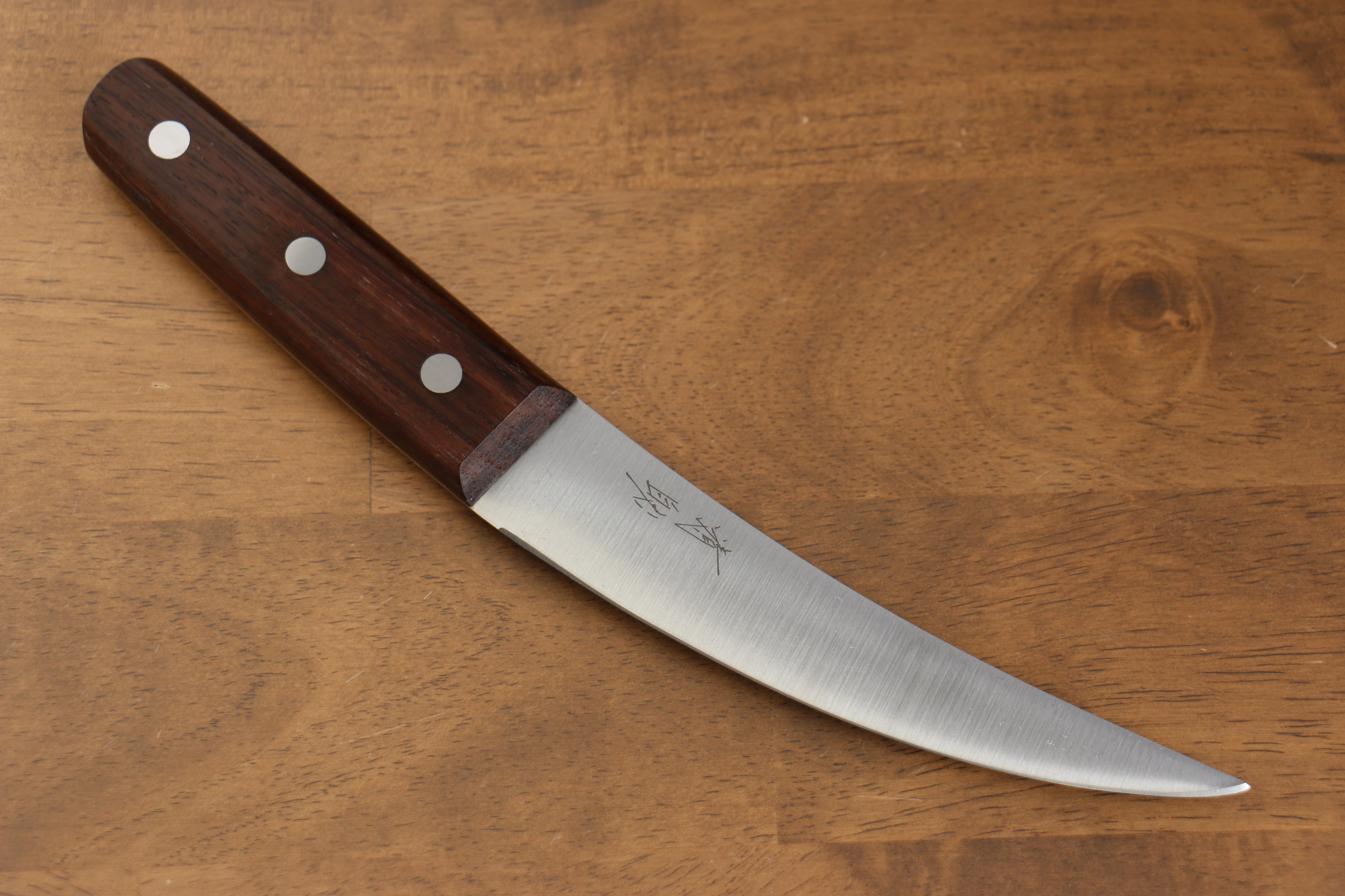 Seisuke Sanzoku Japanese Steel Butcher(Small) 150mm Shitan Handle - Japanny - Best Japanese Knife