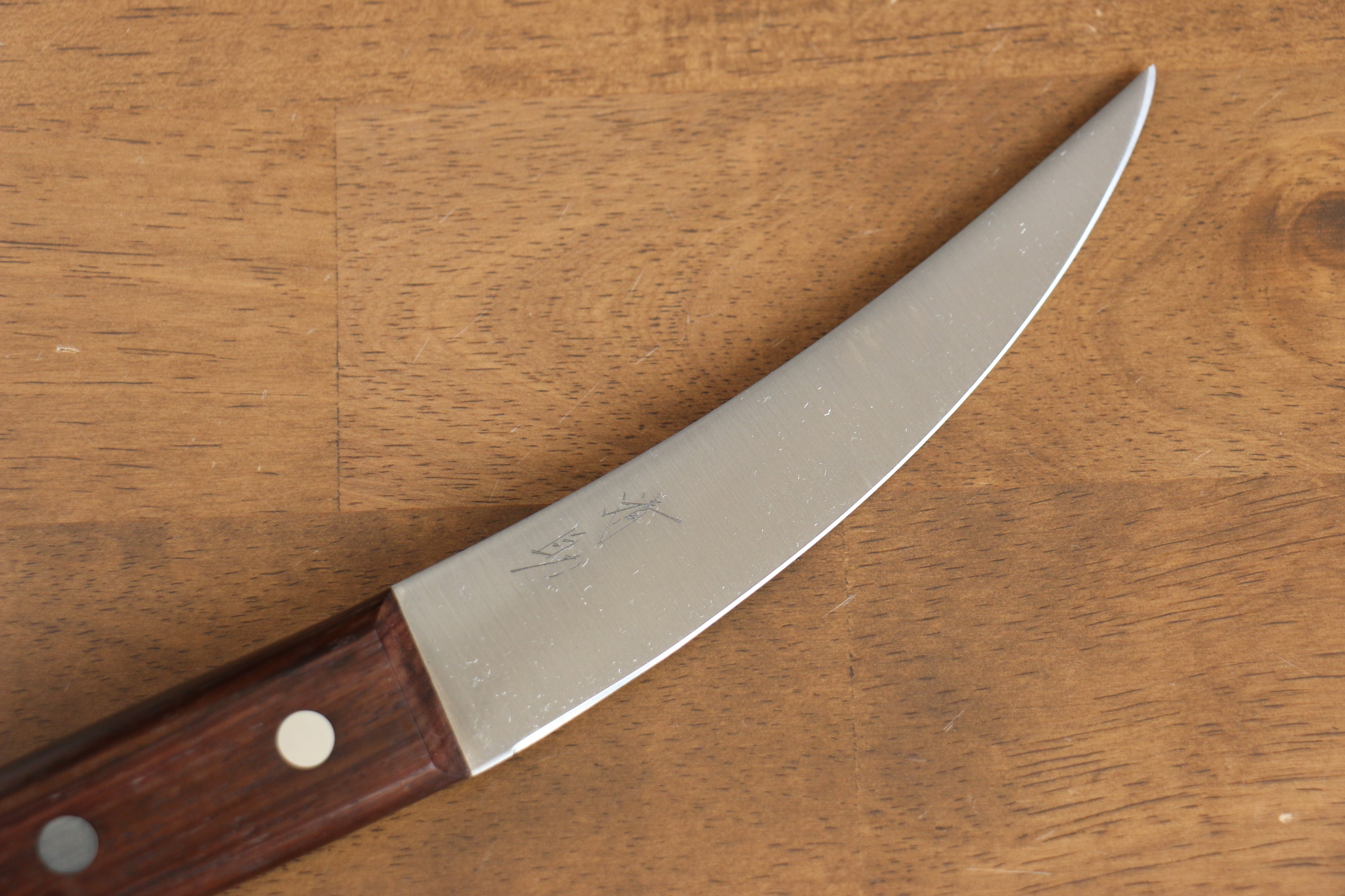 Seisuke Sanzoku Japanese Steel Butcher(Small) 150mm Shitan Handle - Japanny - Best Japanese Knife