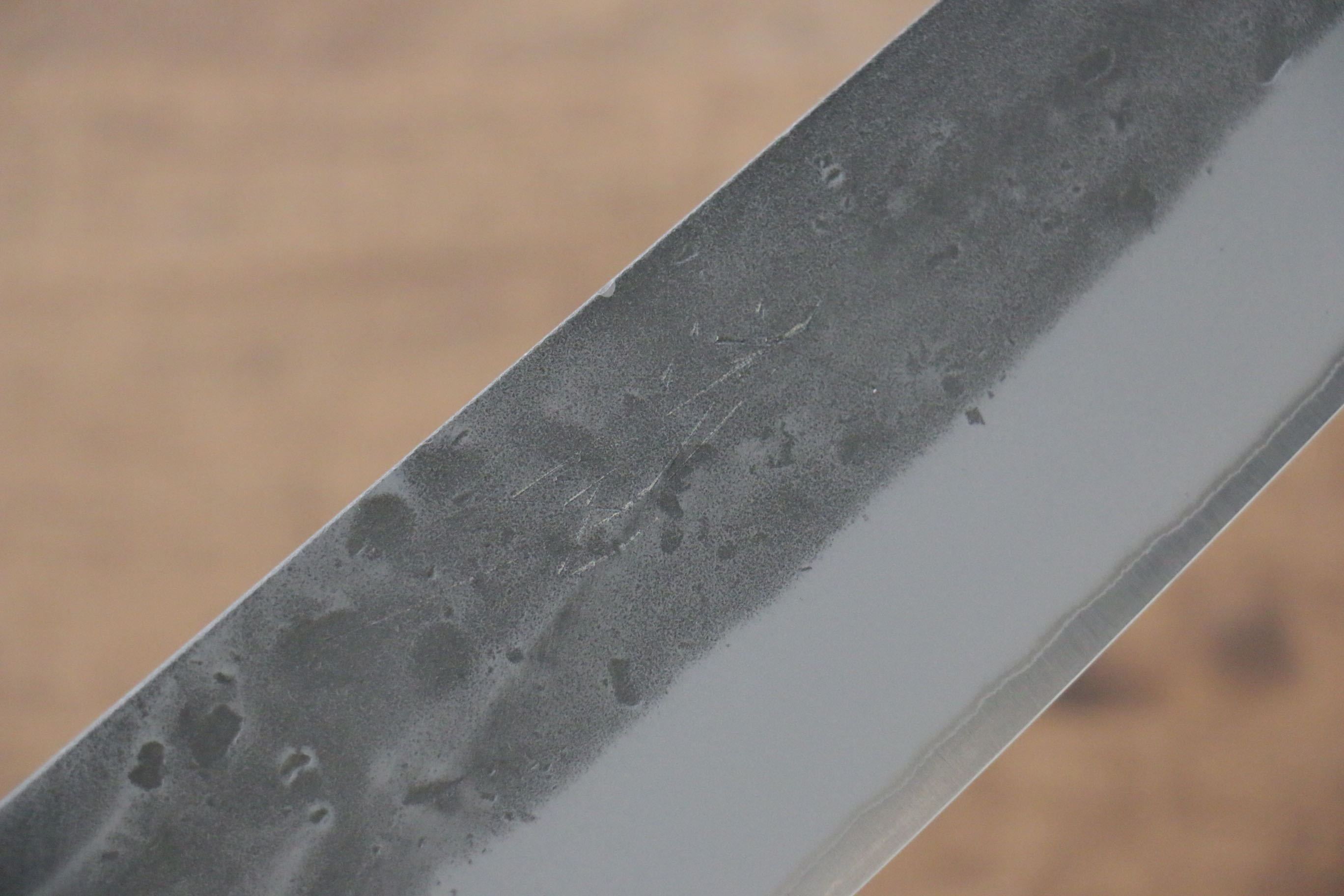 Seisuke Blue Steel No.2 Nashiji Gyuto 240mm Chestnut Handle - Japanny - Best Japanese Knife