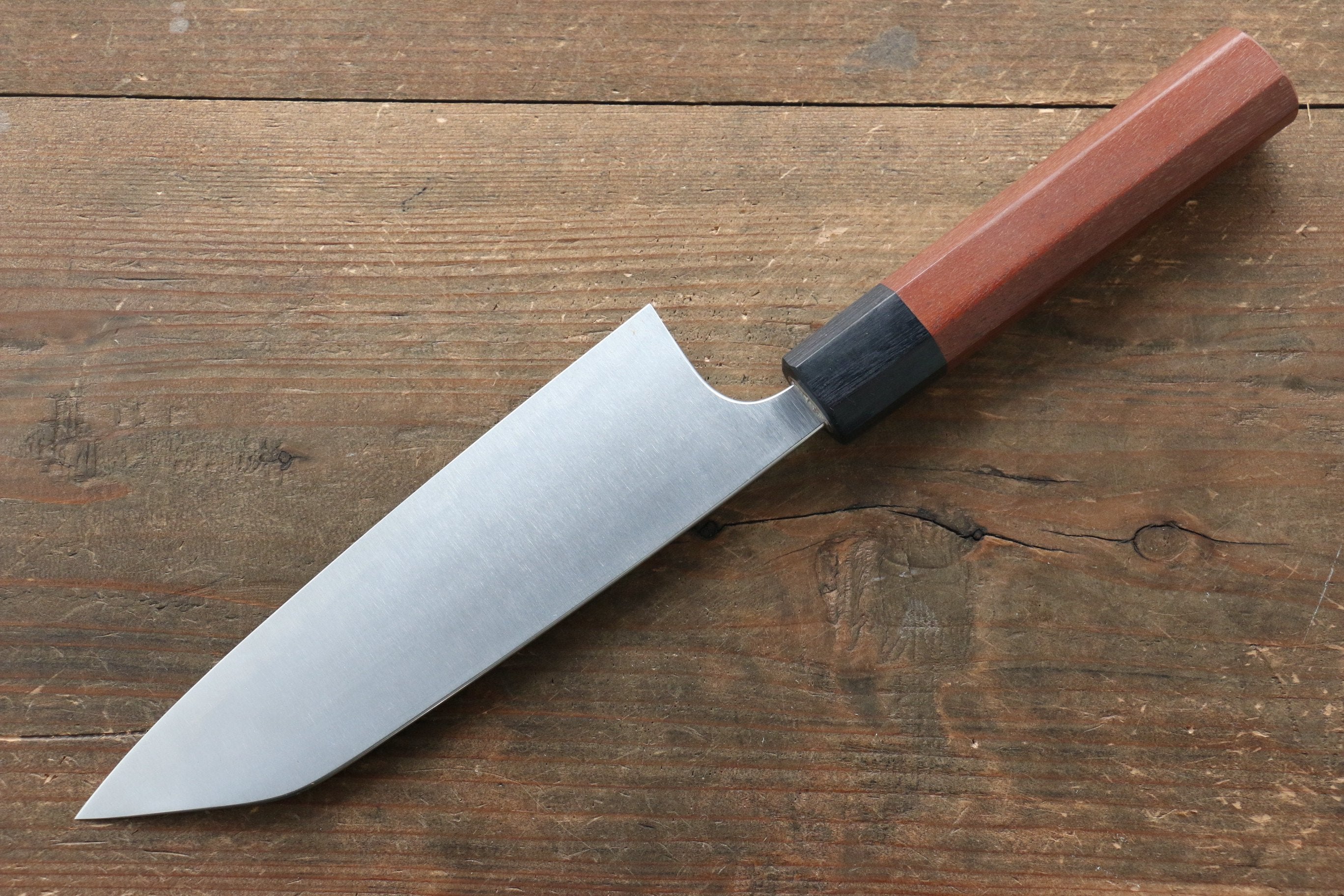 Shibata Takayuki Koutetsu Blue Super Santoku 165mm Jarrah Handle - Japanny - Best Japanese Knife