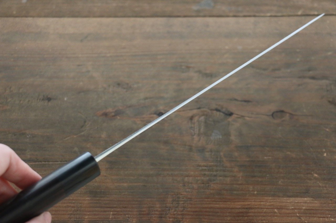 Shungo Ogata White Steel No.2 Damascus Migaki Finished Gyuto 210mm Shitan Handle - Japanny - Best Japanese Knife