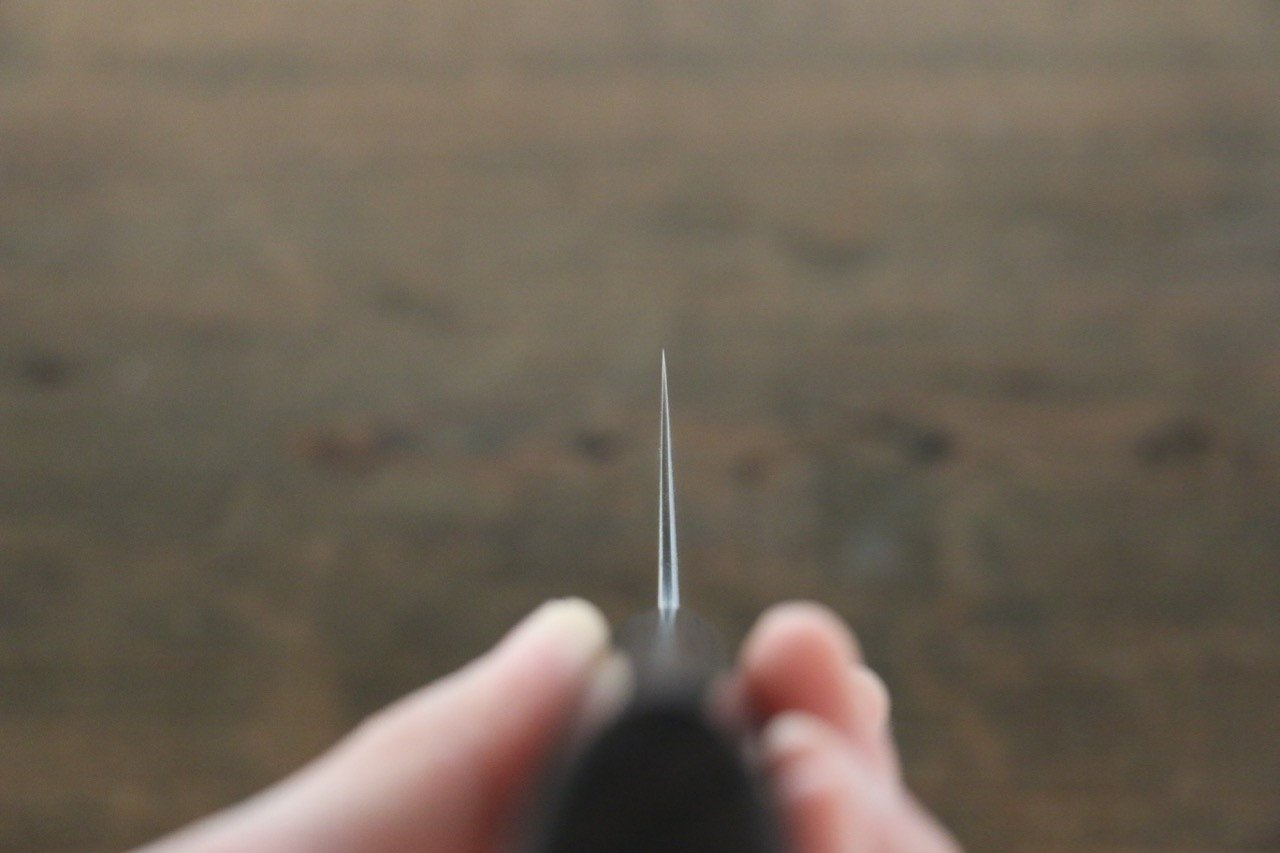 Shungo Ogata White Steel No.2 Damascus Migaki Finished Gyuto 210mm Shitan Handle - Japanny - Best Japanese Knife