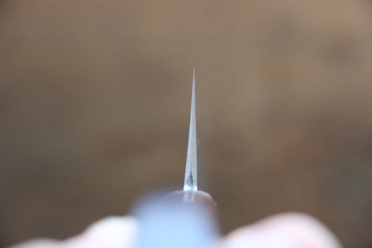 Kunihira Tanzo VG1 Hammered Santoku 170mm Mahogany Handle - Japanny - Best Japanese Knife