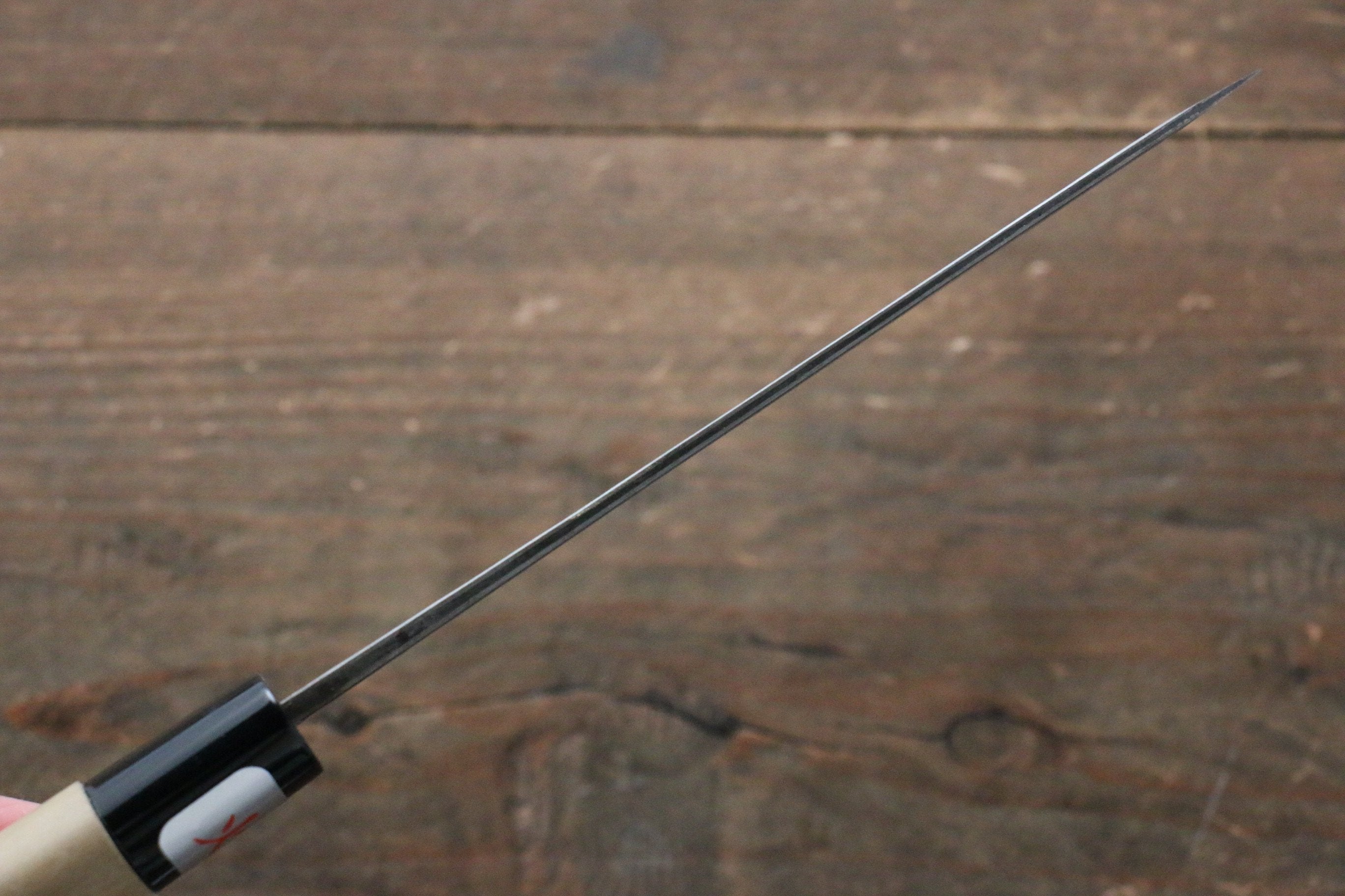 Fujiwara Teruyasu White Steel No.1 Nashiji Petty-Utility 135mm with Magnolia Handle - Japanny - Best Japanese Knife