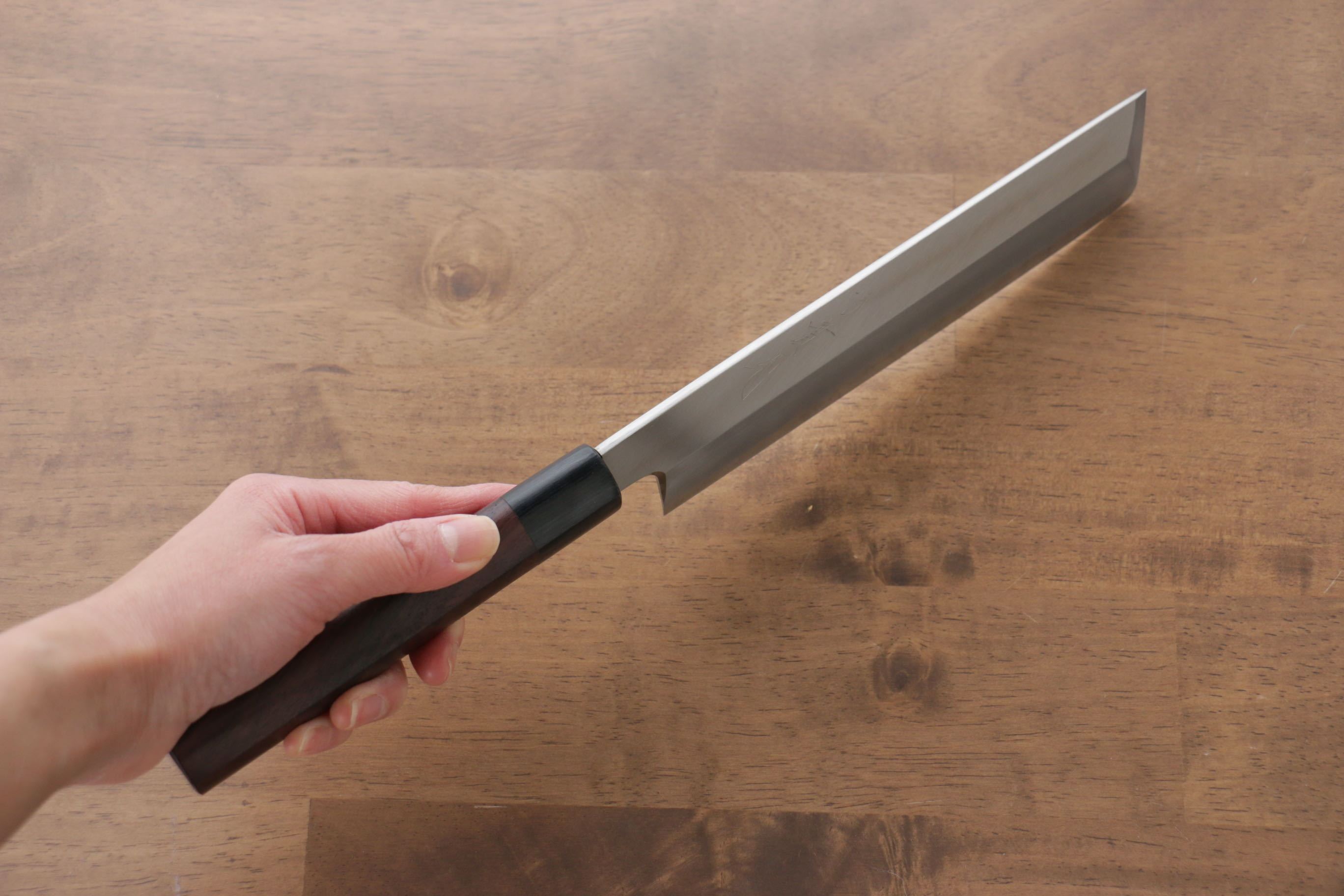 Jikko Silver Steel No.3 Usuba 195mm Shitan Handle - Japanny - Best Japanese Knife