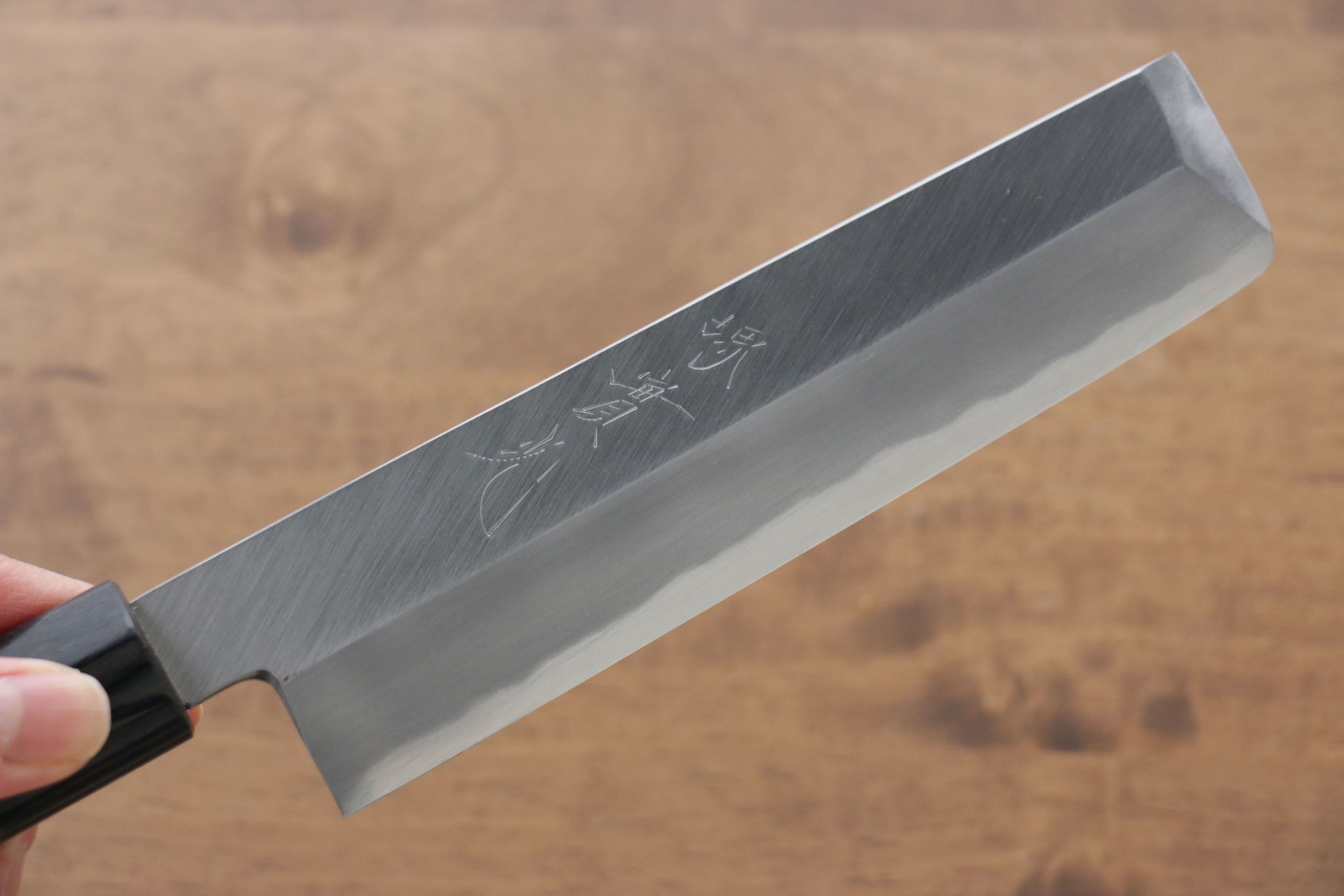 Jikko White Steel No.2 Usuba 165mm Shitan Handle - Japanny - Best Japanese Knife