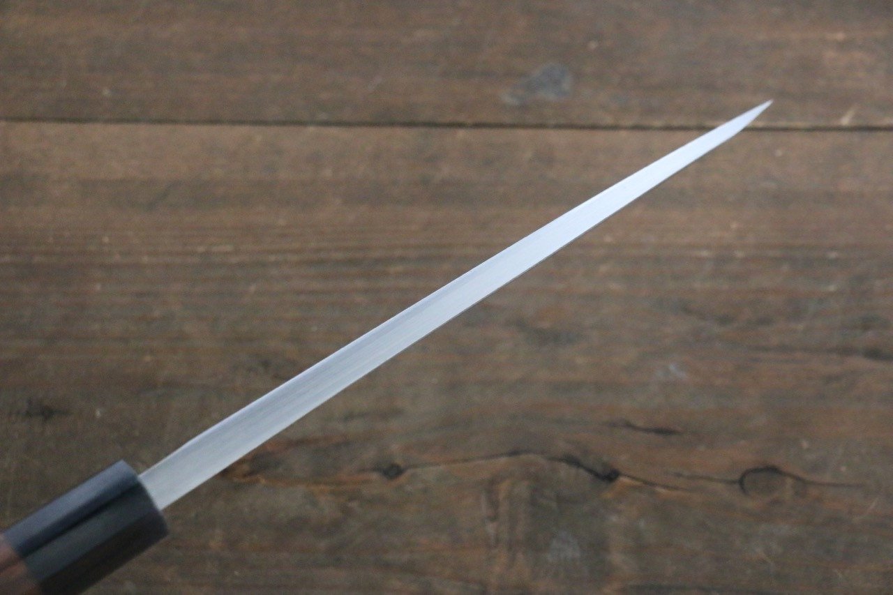 Hideo Kitaoka White Steel No.2 Damascus Deba 180mm Shitan Handle - Japanny - Best Japanese Knife