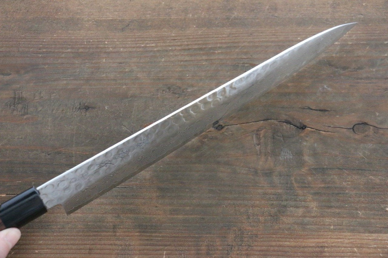 Sakai Takayuki AUS10 45 Layer Damascus Sujihiki 240mm Shitan Handle - Japanny - Best Japanese Knife