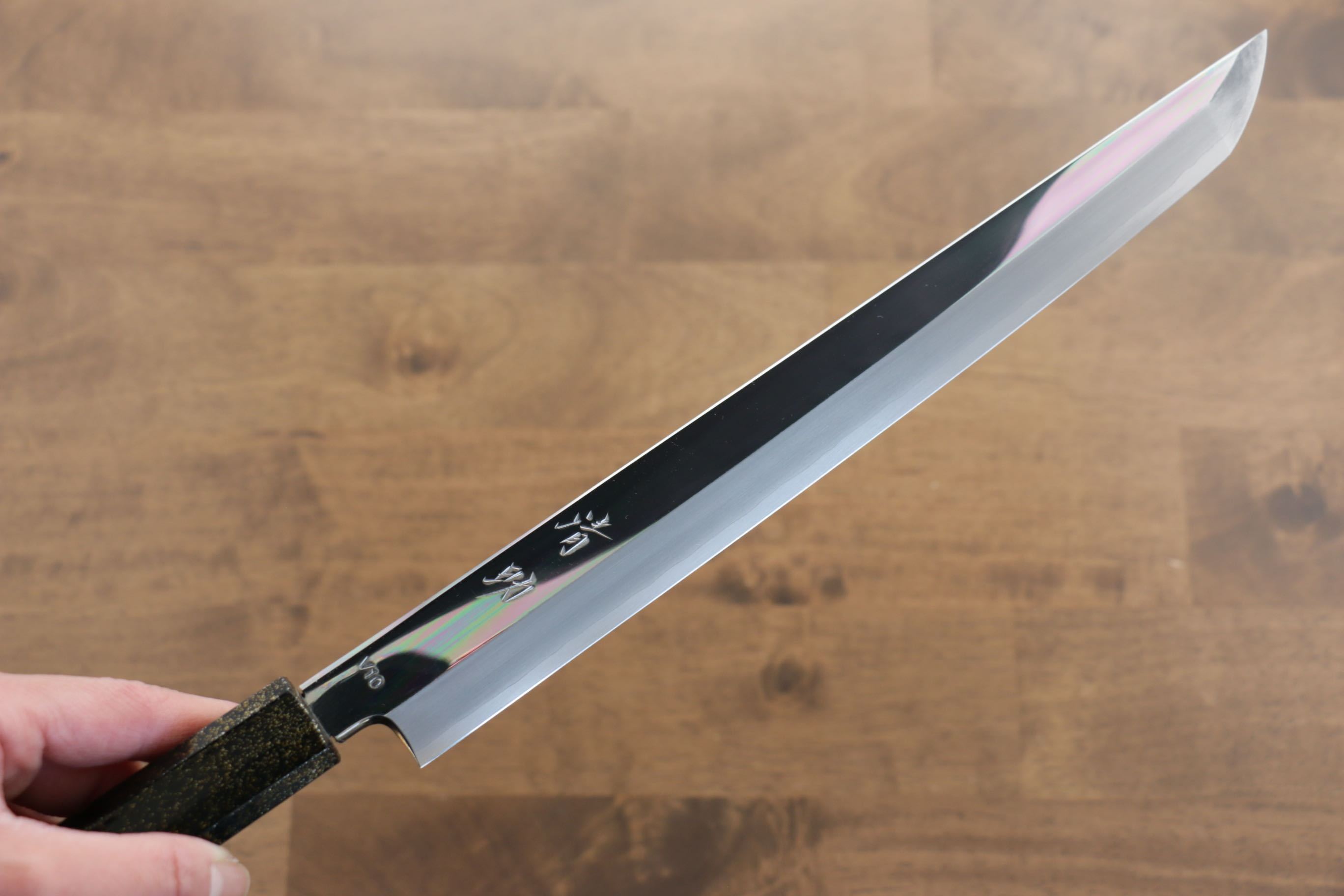 Seisuke VG10 Sakimaru Takohiki 300mm Live oak Lacquered (Kamon) Handle - Japanny - Best Japanese Knife