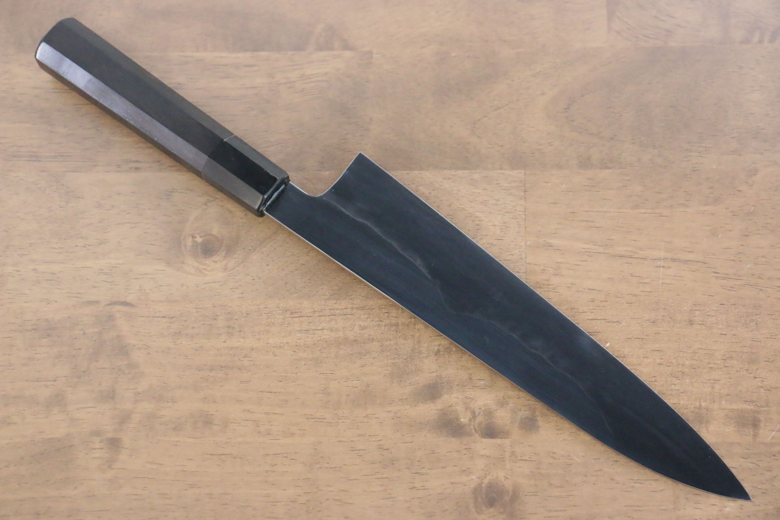 Jikko Fujisan Honyaki White Steel No.3 Mirrored Finish Gyuto 240mm Ebony Wood Handle - Japanny - Best Japanese Knife