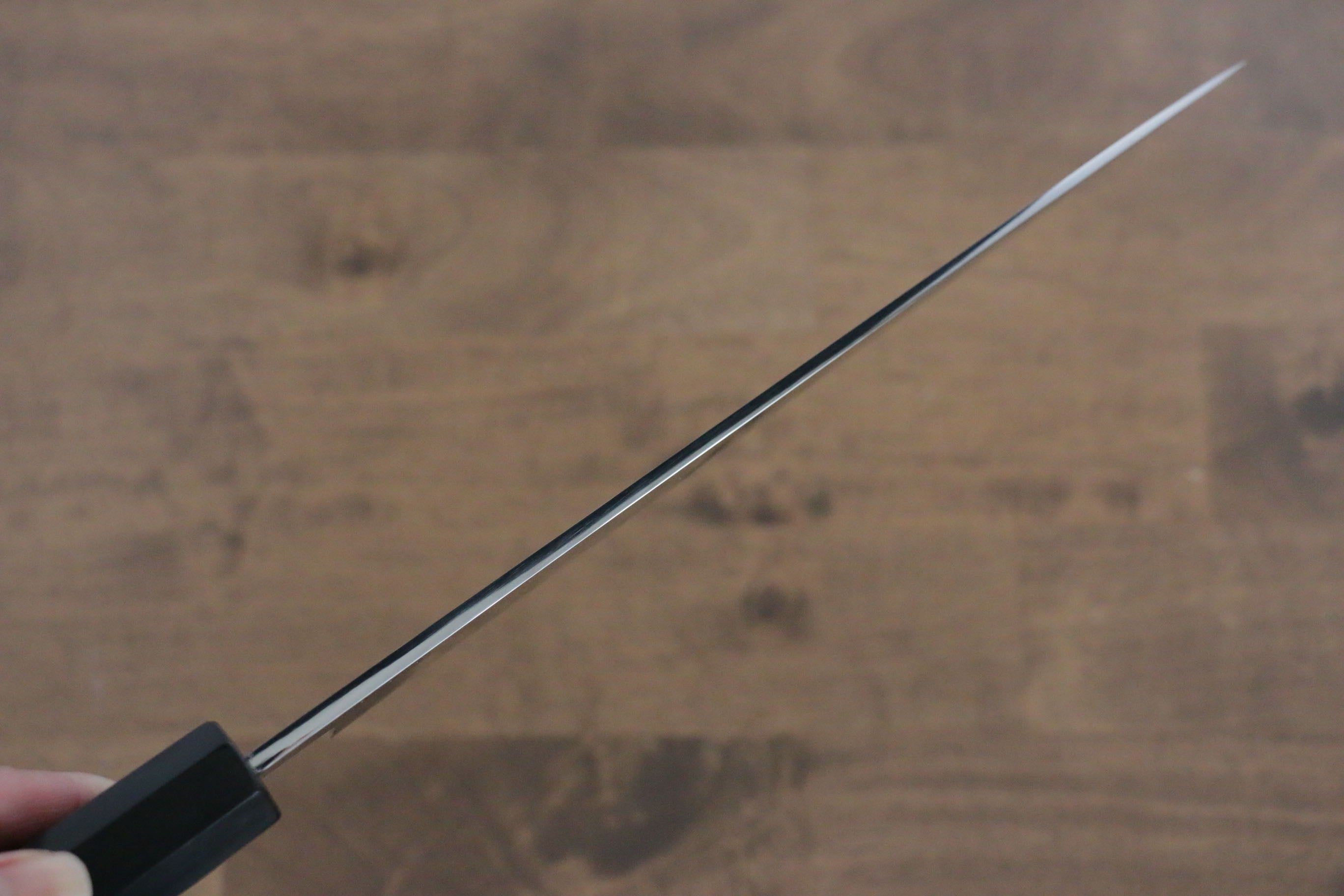 Jikko Fujisan Honyaki White Steel No.3 Mirrored Finish Gyuto 240mm Ebony Wood Handle - Japanny - Best Japanese Knife